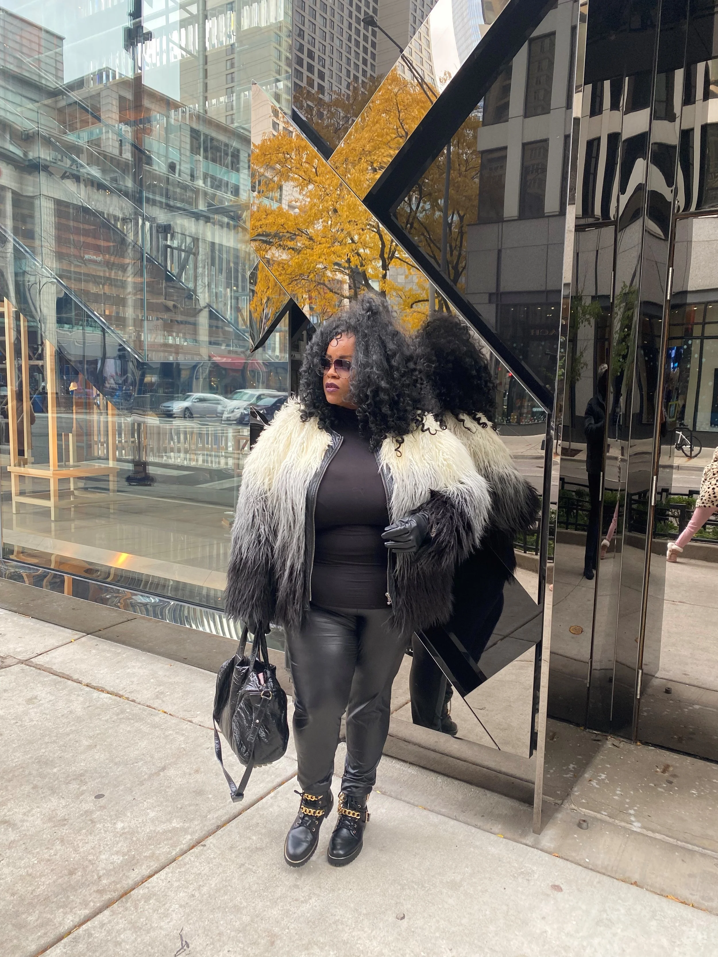 Lane Bryant Faux Fur and Leggings