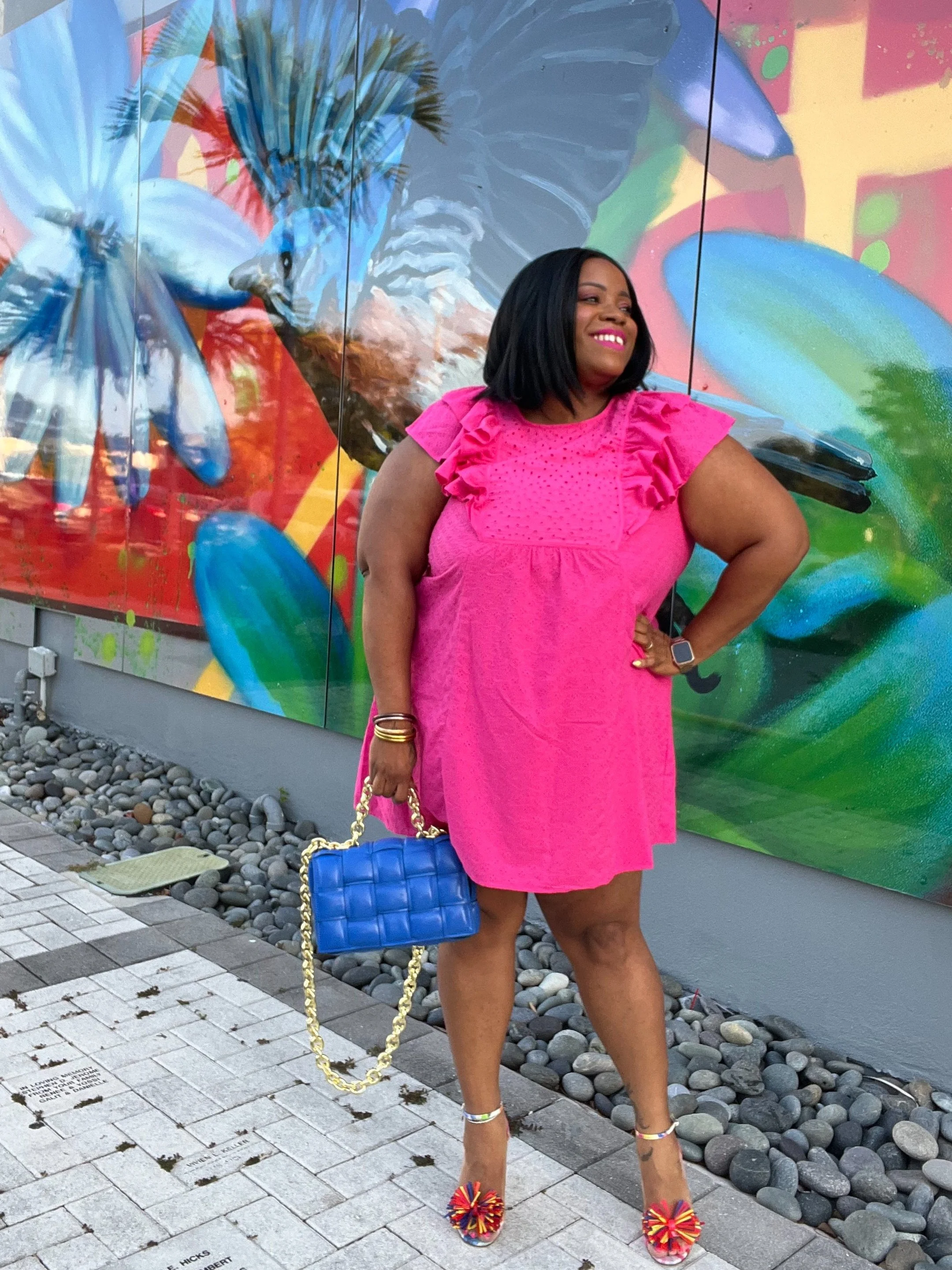 Terra &amp; Sky Walmart Fashion Eyelet Mini Dress