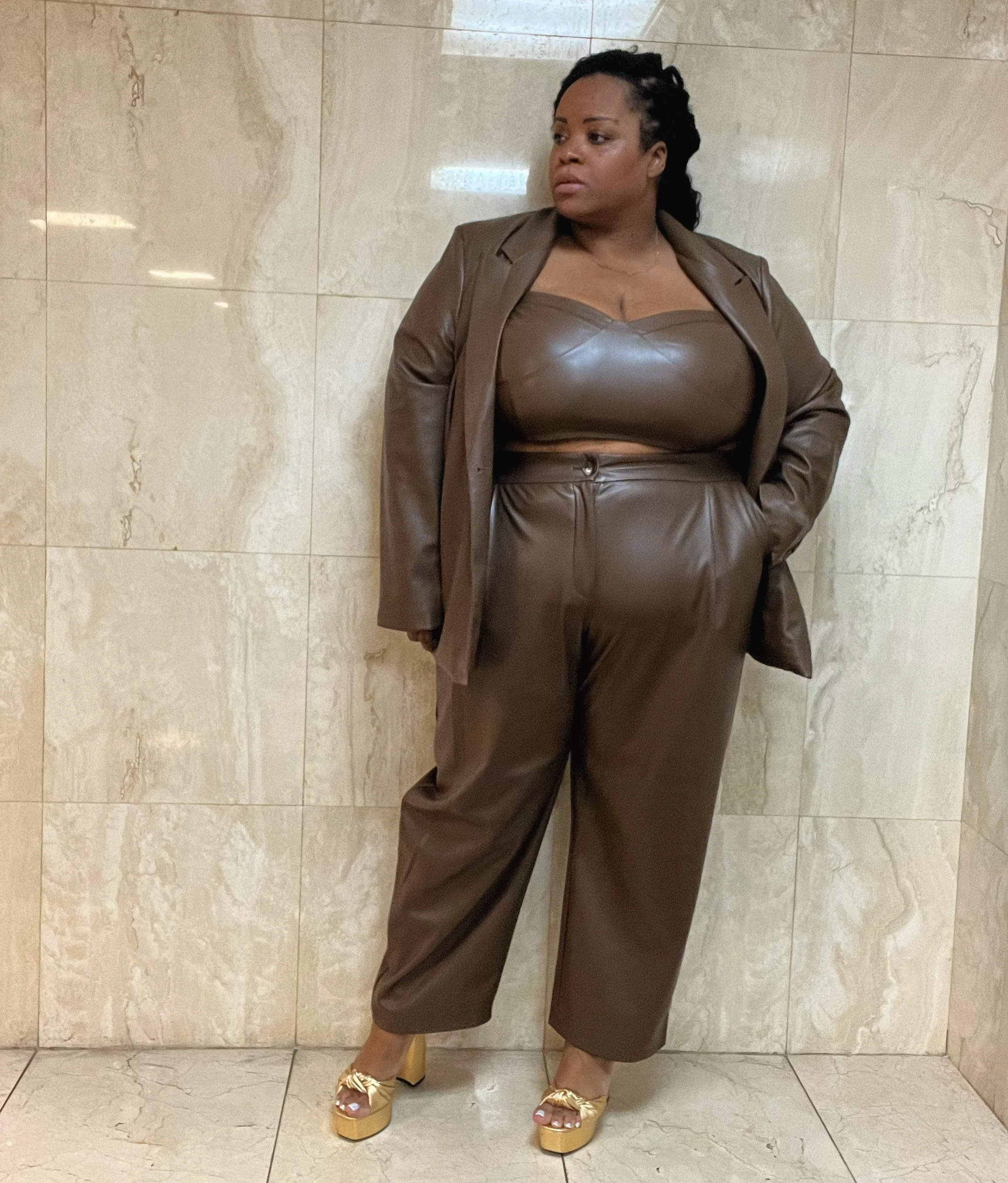 Amazon Vegan Leather Pants Suit — Dionne Dean