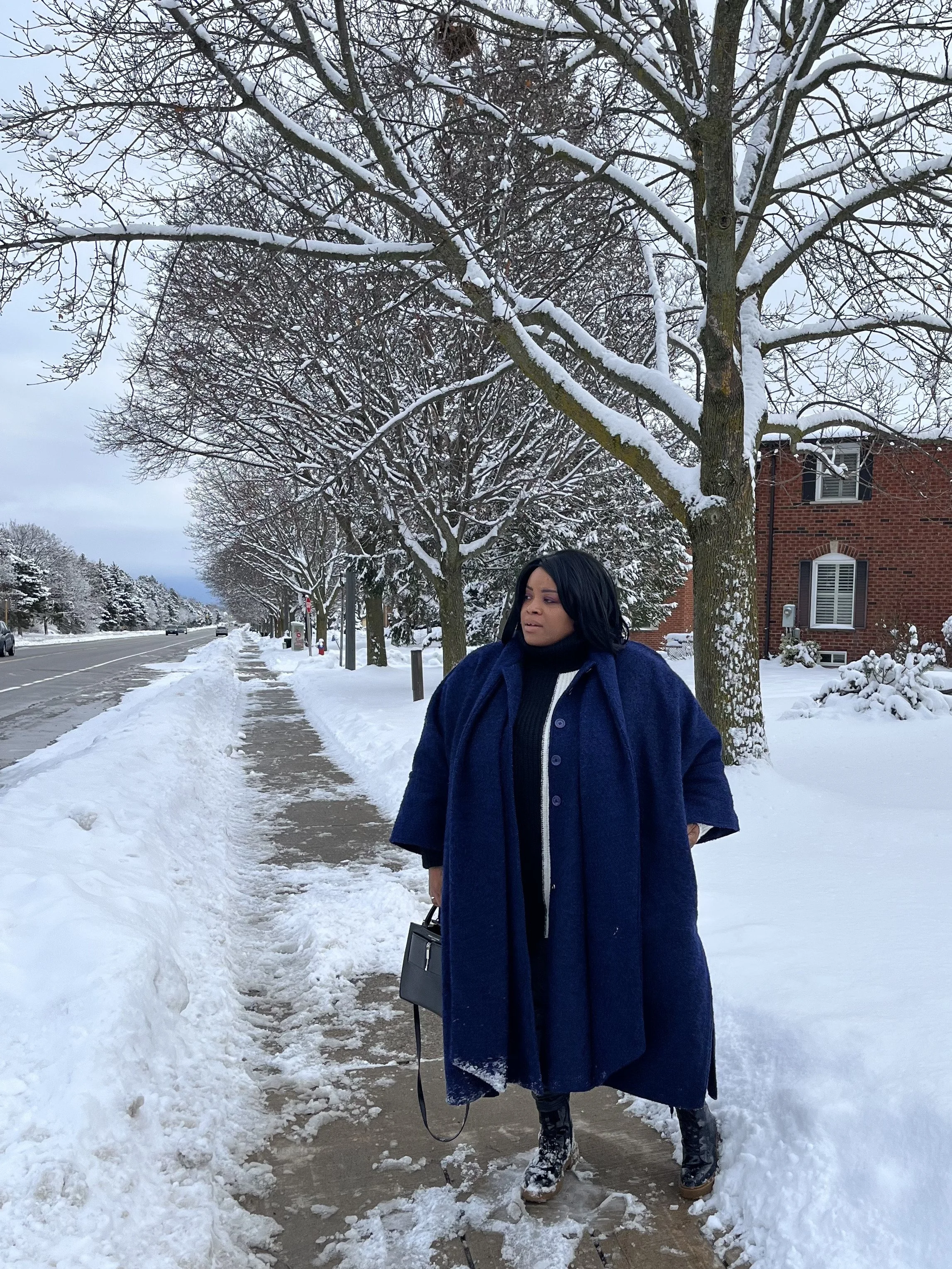 Vintage Oversized Coat and Eloquii Sweater