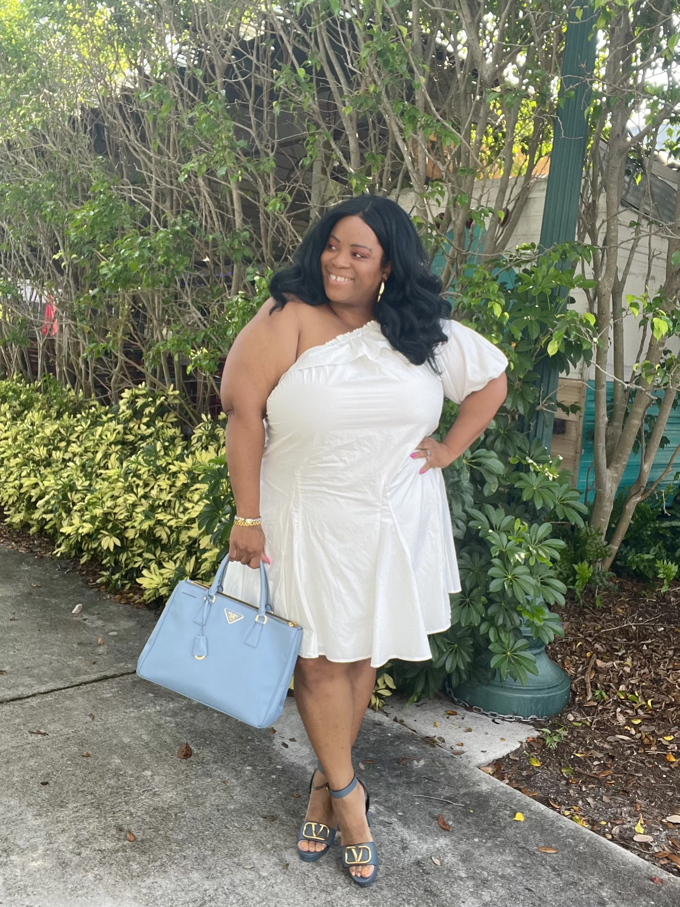 White Cold Shoulder Dress