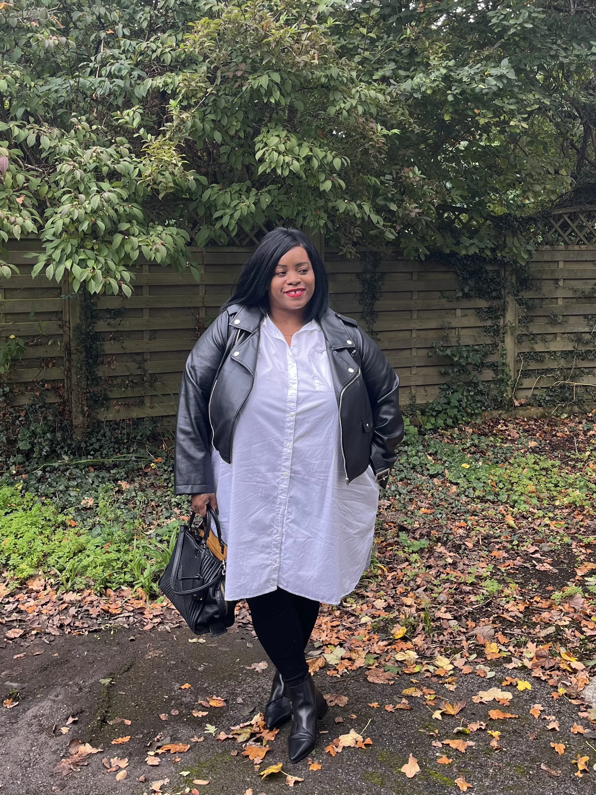 Black Moto and a White Blouse