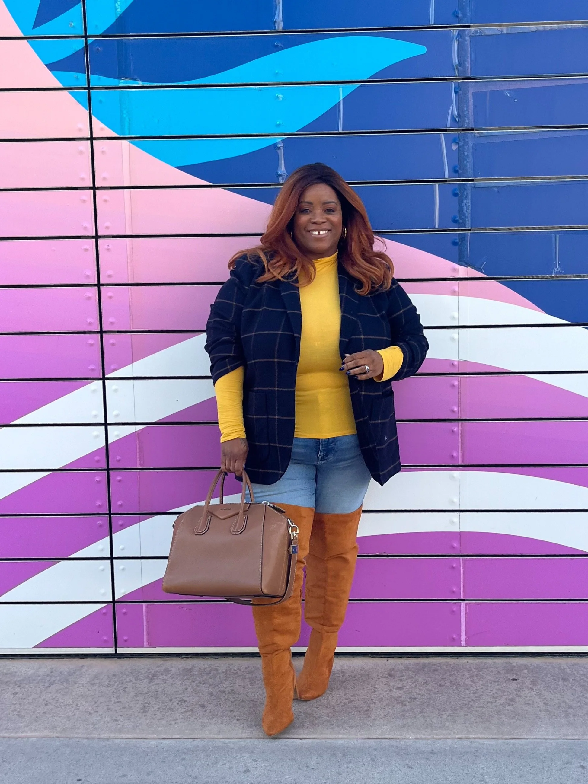 Blazer and Thigh High Boots