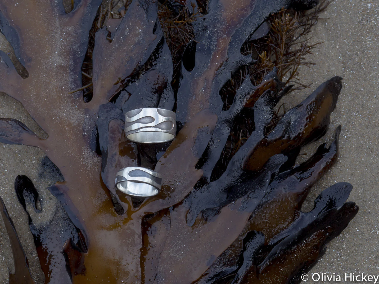 Seaweed sterling Silver rings