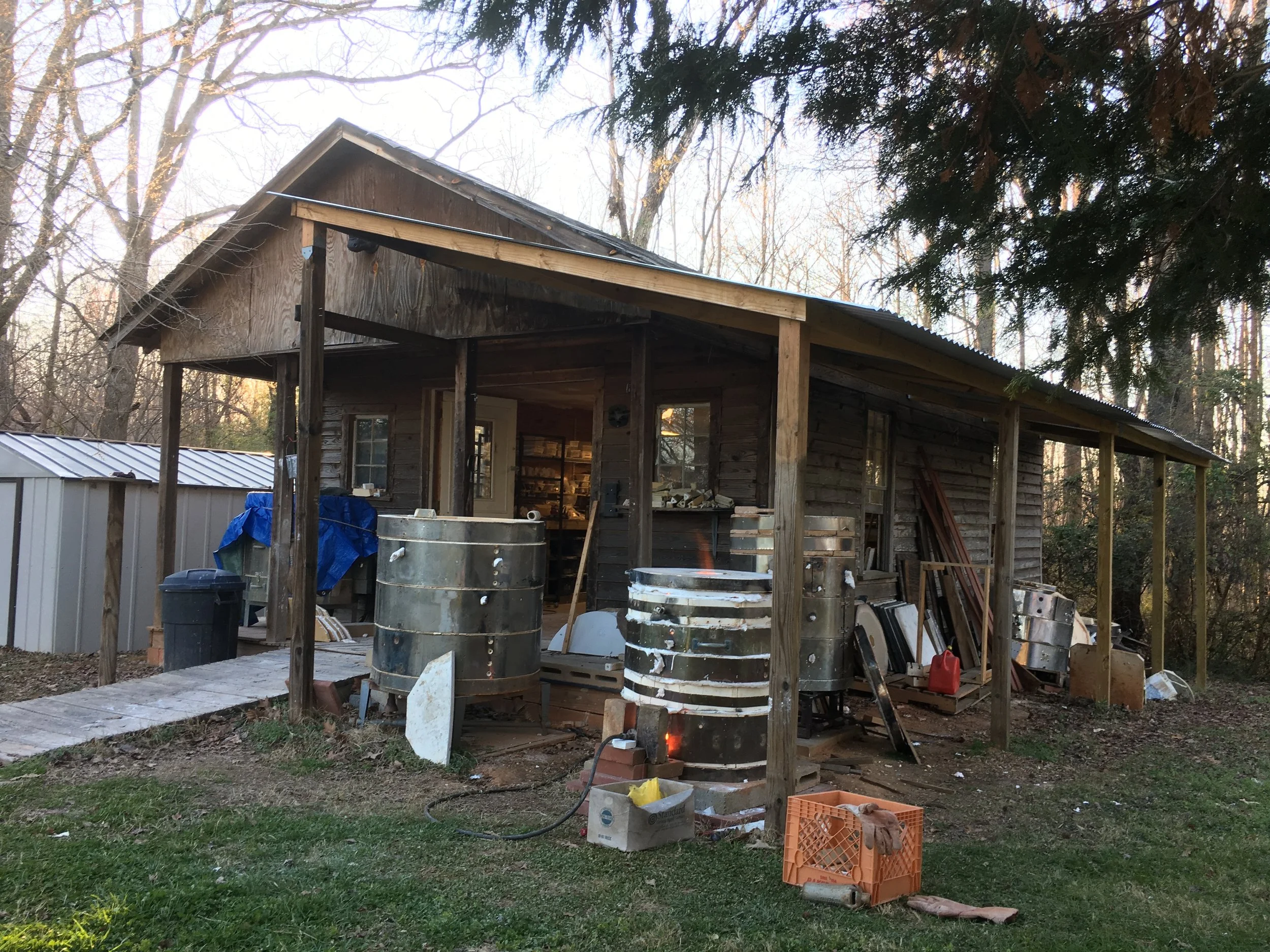 Jared Zehmer's studio in Seagrove, NC.