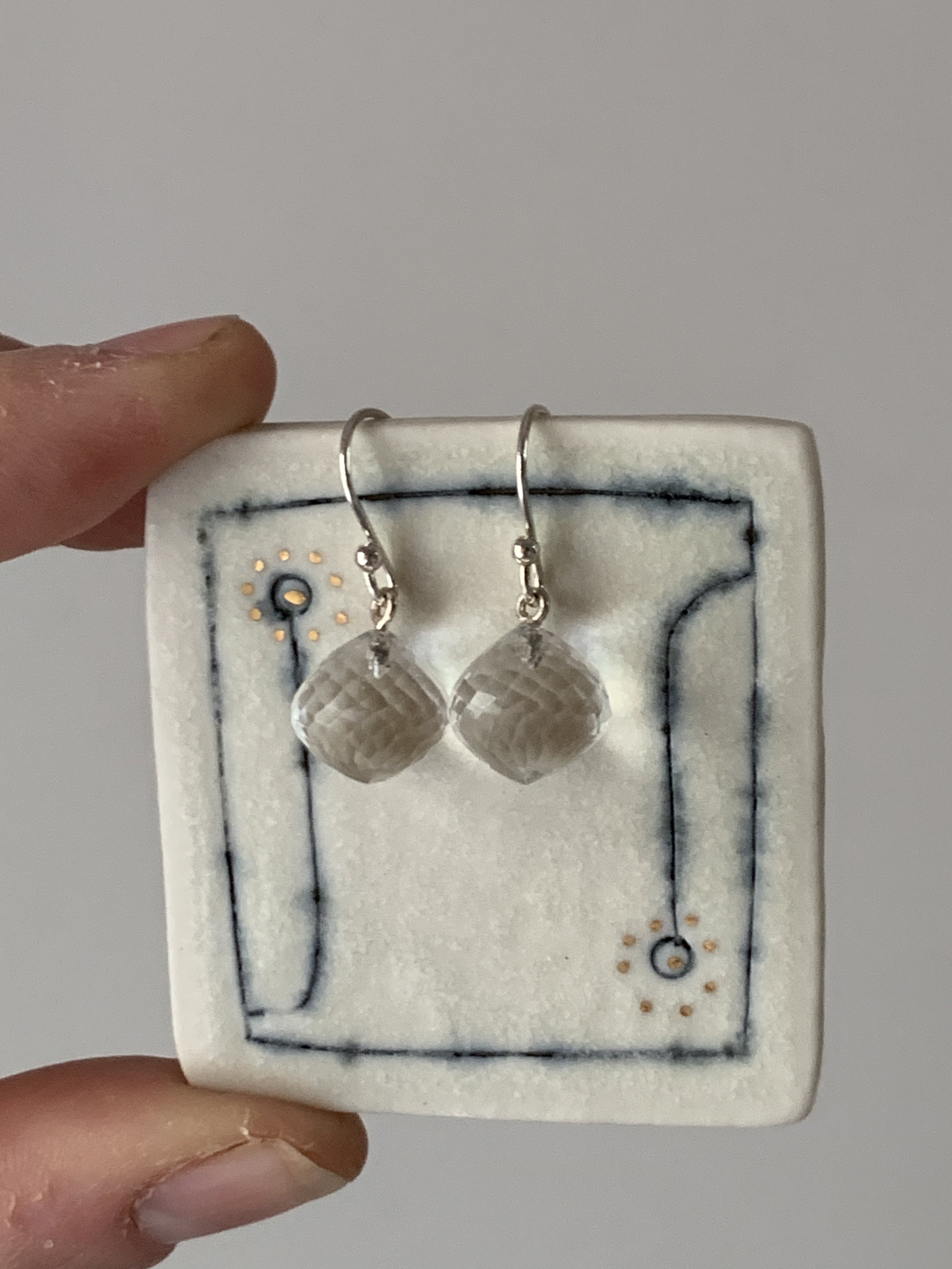 quartz earrings