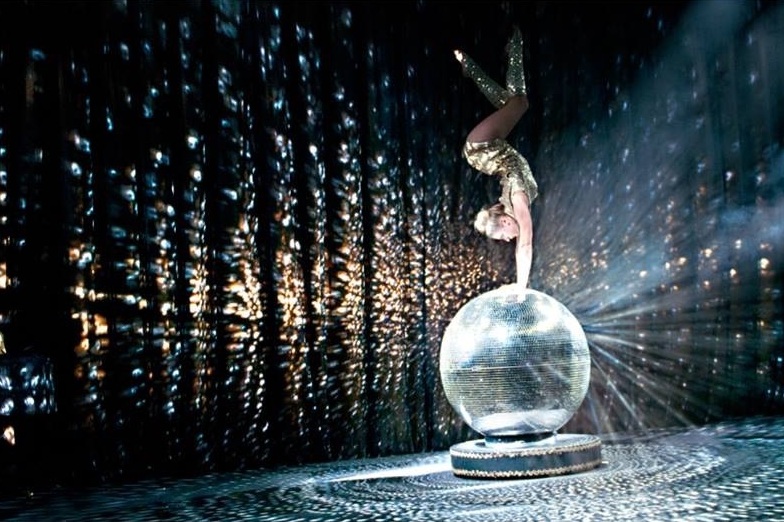 mirror ball acrobatic act