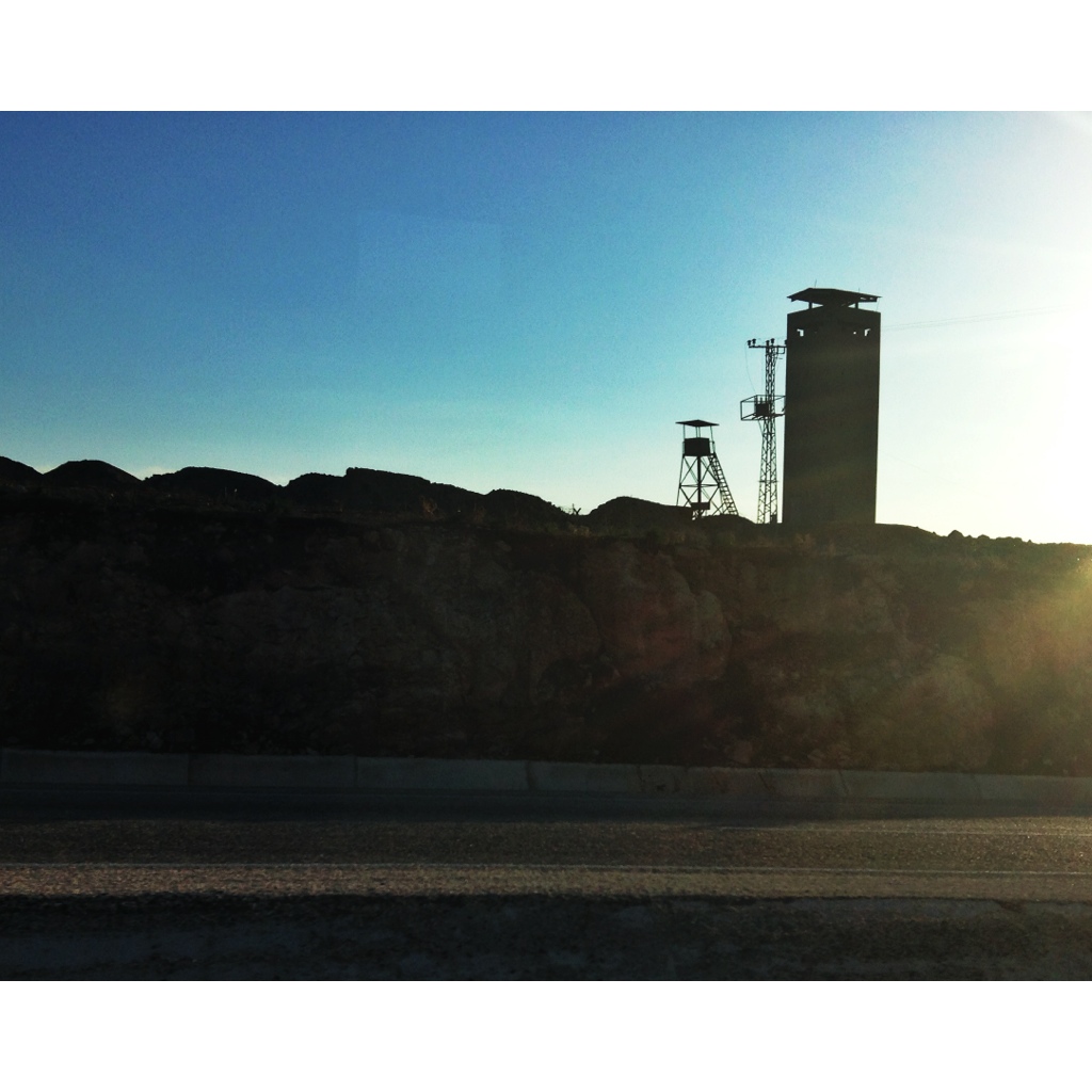 Syria border post along Reyhanli-Antakya Highway. February, 2014.