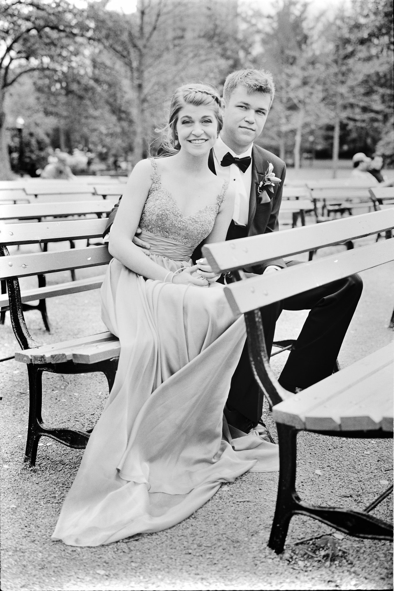 On the benches - Ilford FP4+