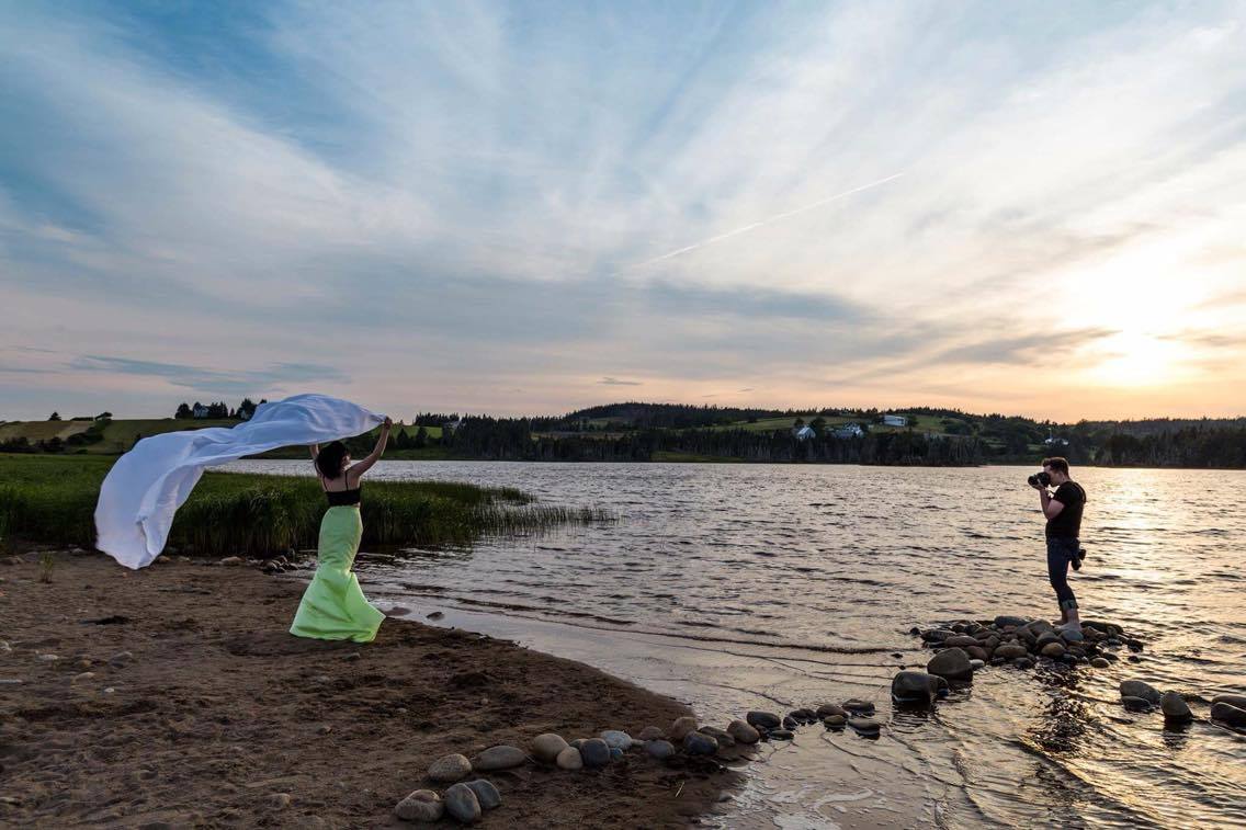 Behind the scenes image shot by Rachel McGrath