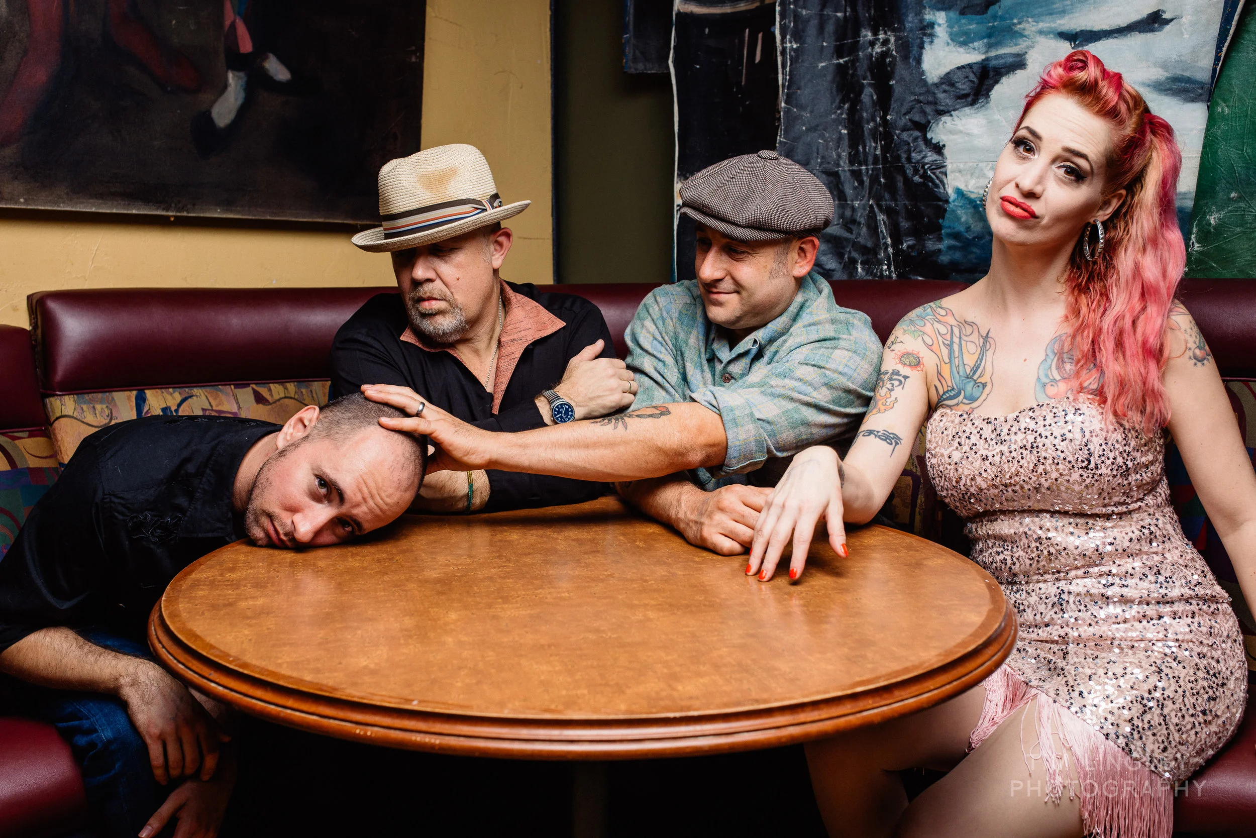 12 hours on the road and a full set later, most mere mortals would be ready to pack it in. The Screamin Rebel Angels kept on partying after this shoot!