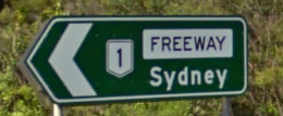 A sign for the F6 (Southern Freeway)