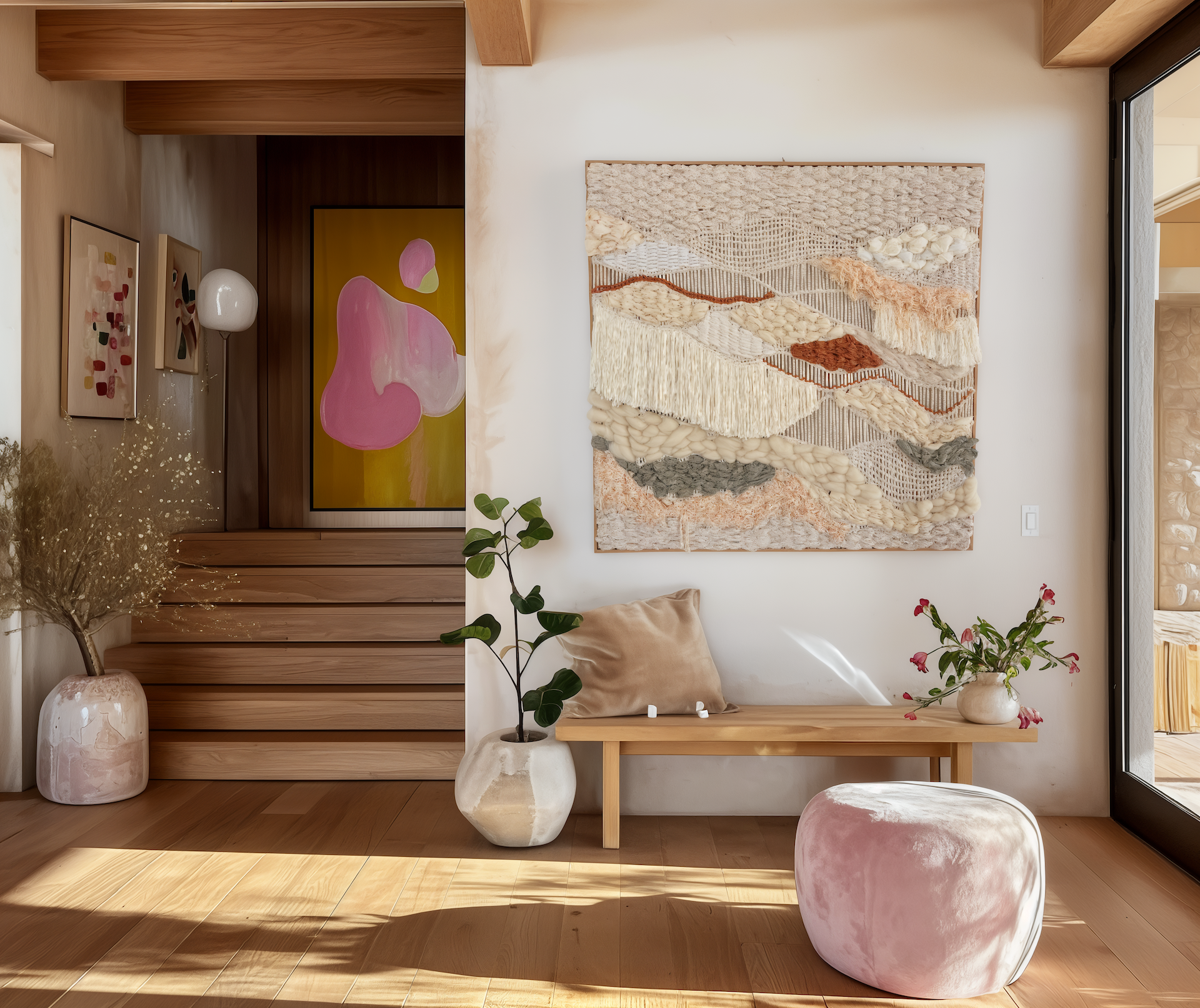 Strata No. 1 | Handwoven Natural Fiber Sculpture