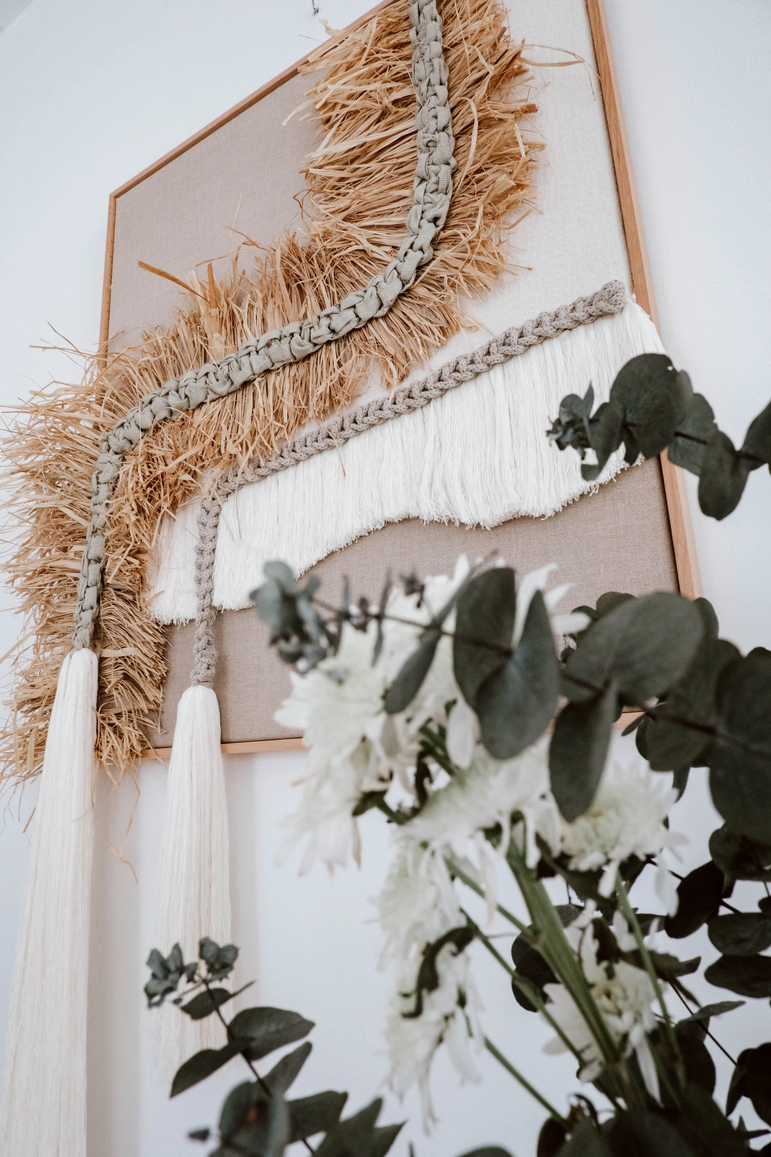 Textile Wall Art raphia and linen by Belen Senra