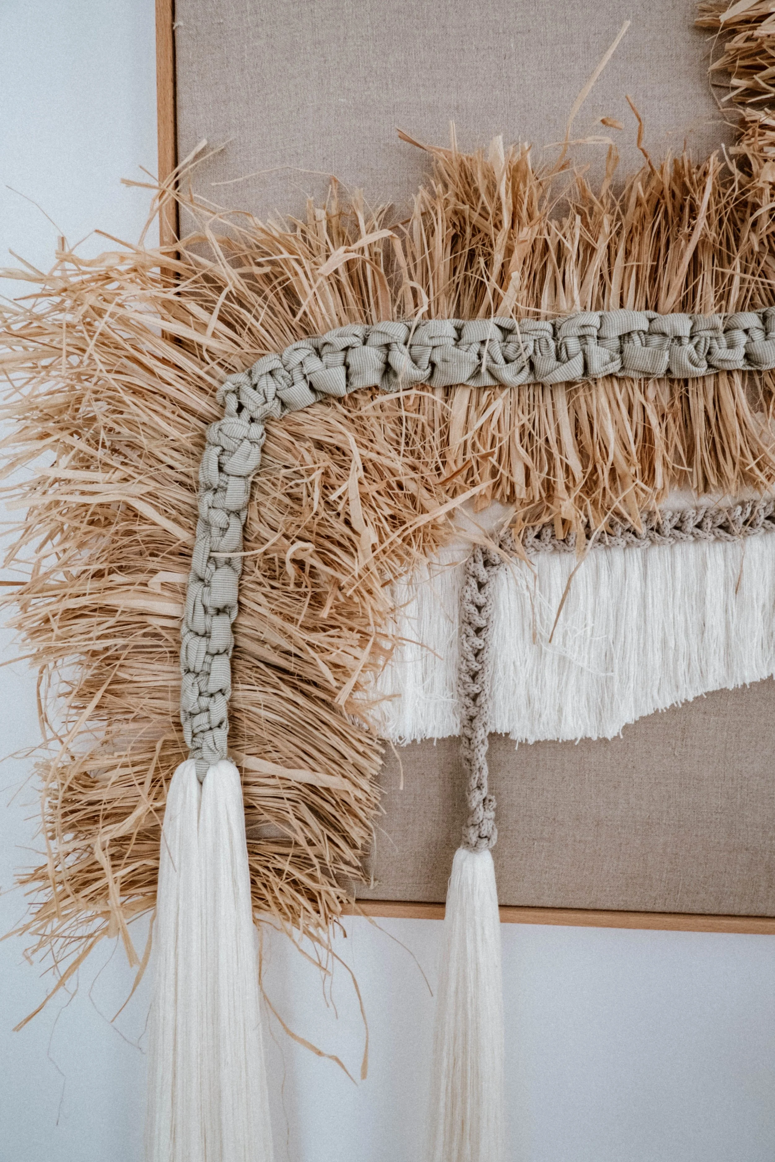 Textile Wall Art raphia and linen by Belen Senra