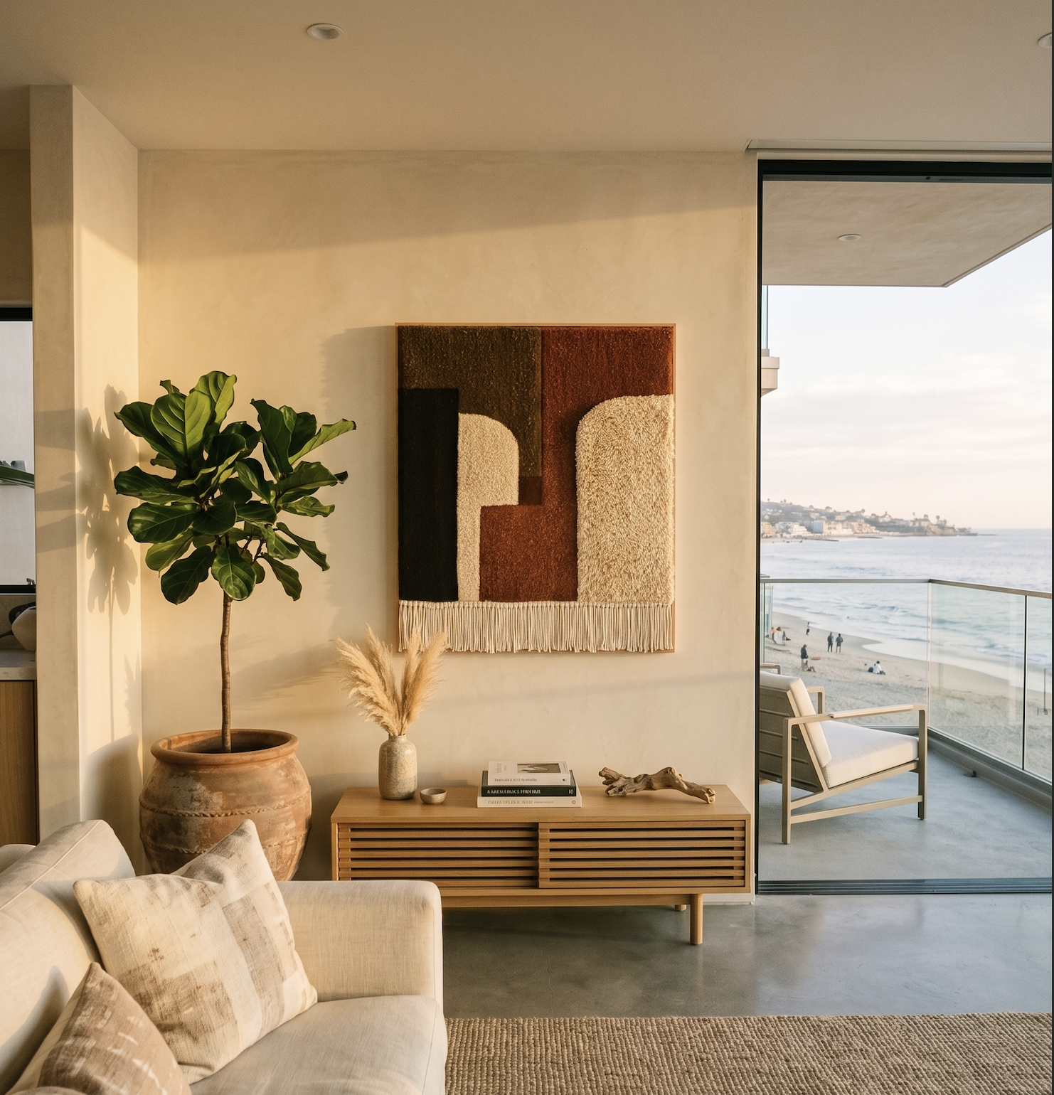 Quiet Presence | Hand-Tufted Framed Textile Artwork