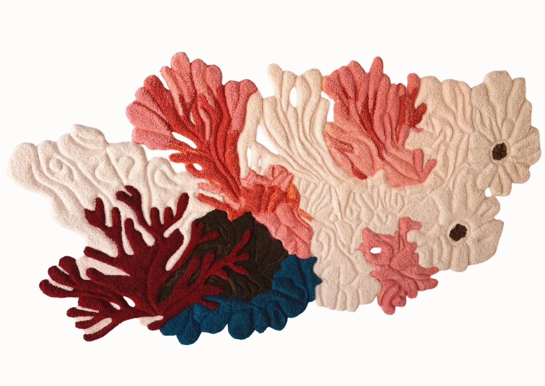 Living Reef is a handcrafted wool textile sculpture by Belén Senra.