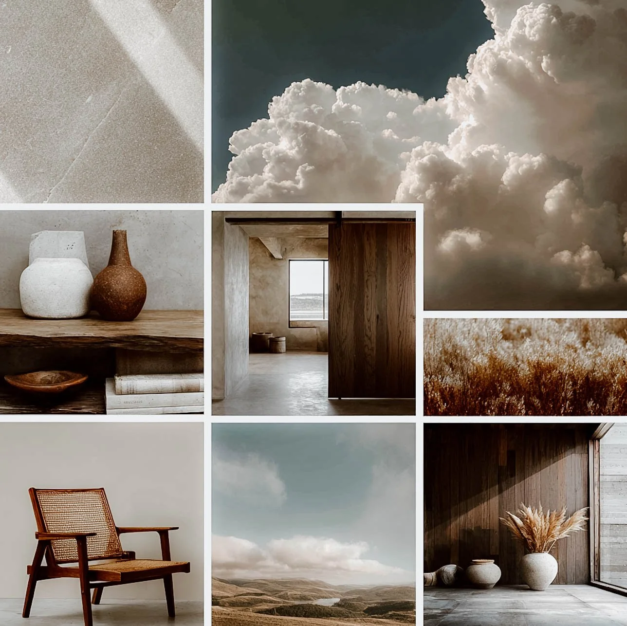 Hand-tufted contemporary textile wall sculpture with organic floating forms and soft fiber texture designed for interior architectural spaces.