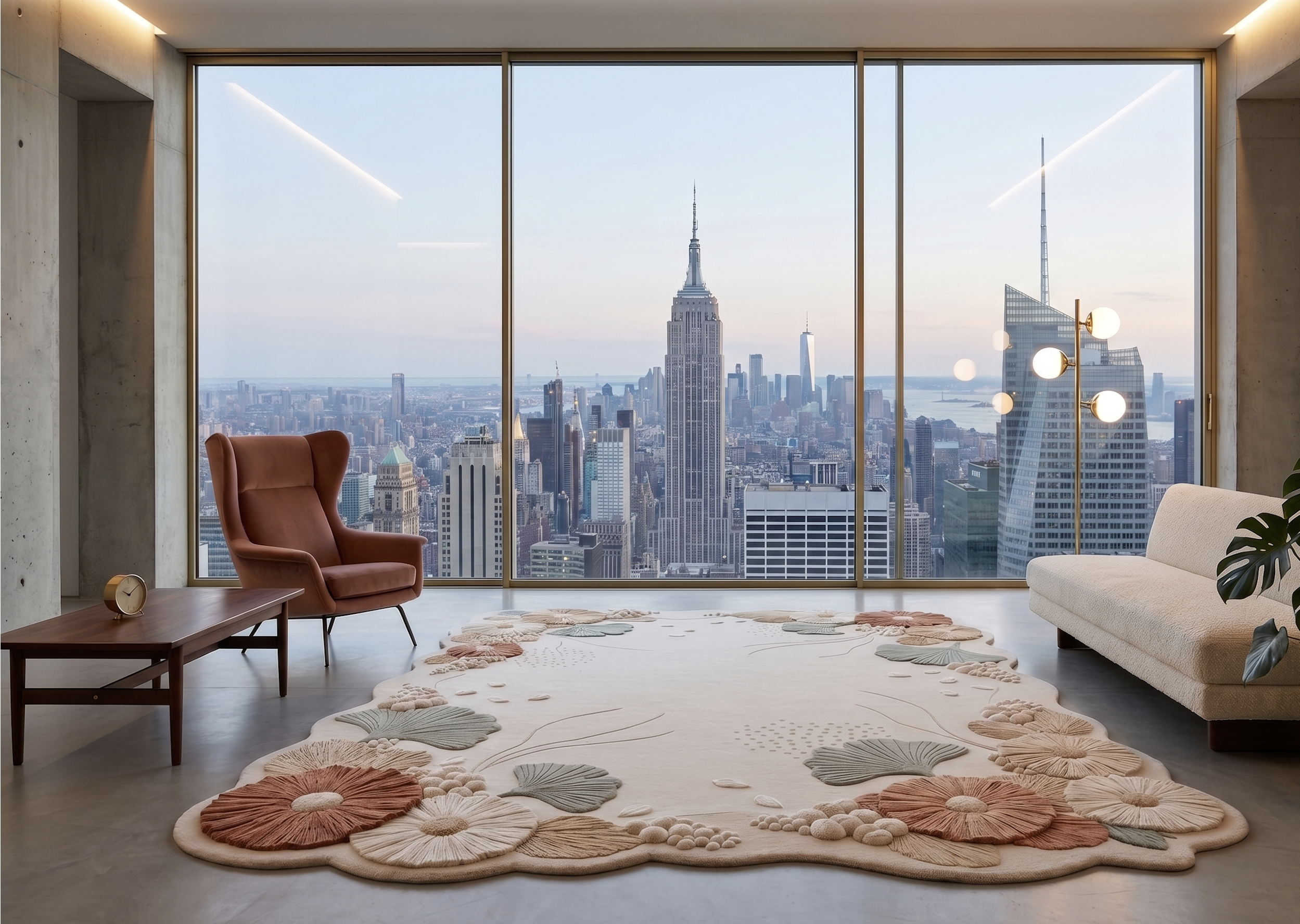 GRINGKO SECRET GARDEN  - Hand-tufted wool, eucalyptus fiber and bamboo
Custom size- MADE TO ORDER