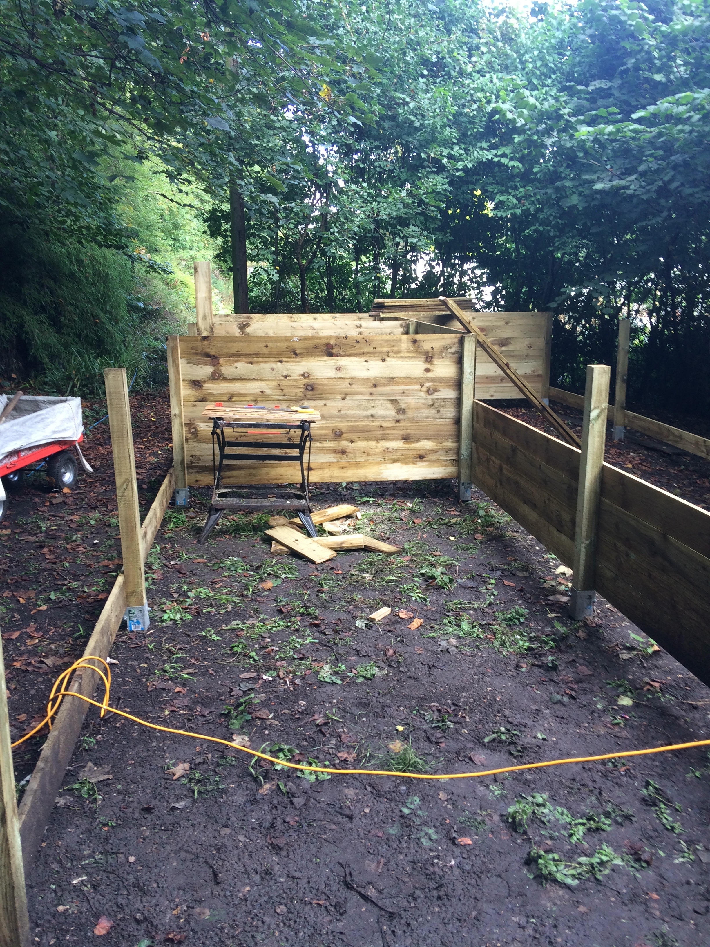 Composting boxes - work in progress
