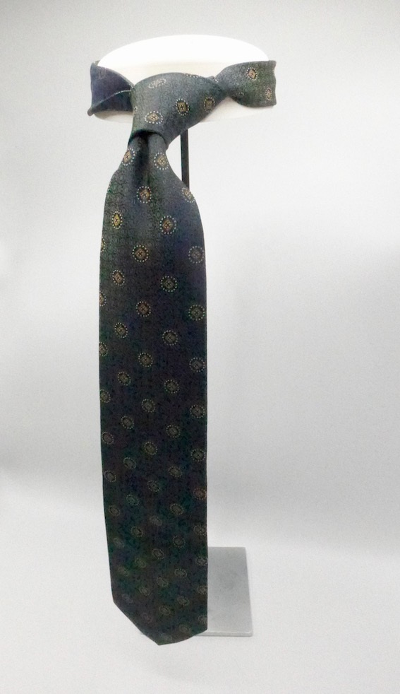 lindman new york custom made necktie luxurious green silk