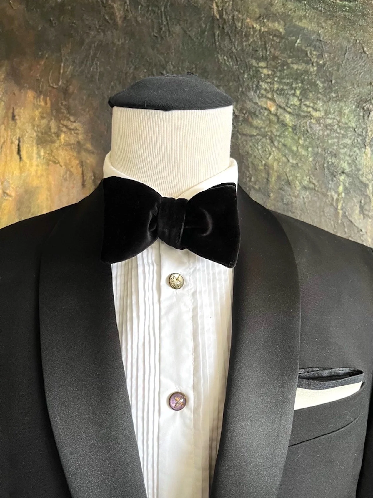 Large Black Velvet, Butterfly, Bow Tie, self-tied | hand-made neckwear |  Lindman New York: Custom Neckwear