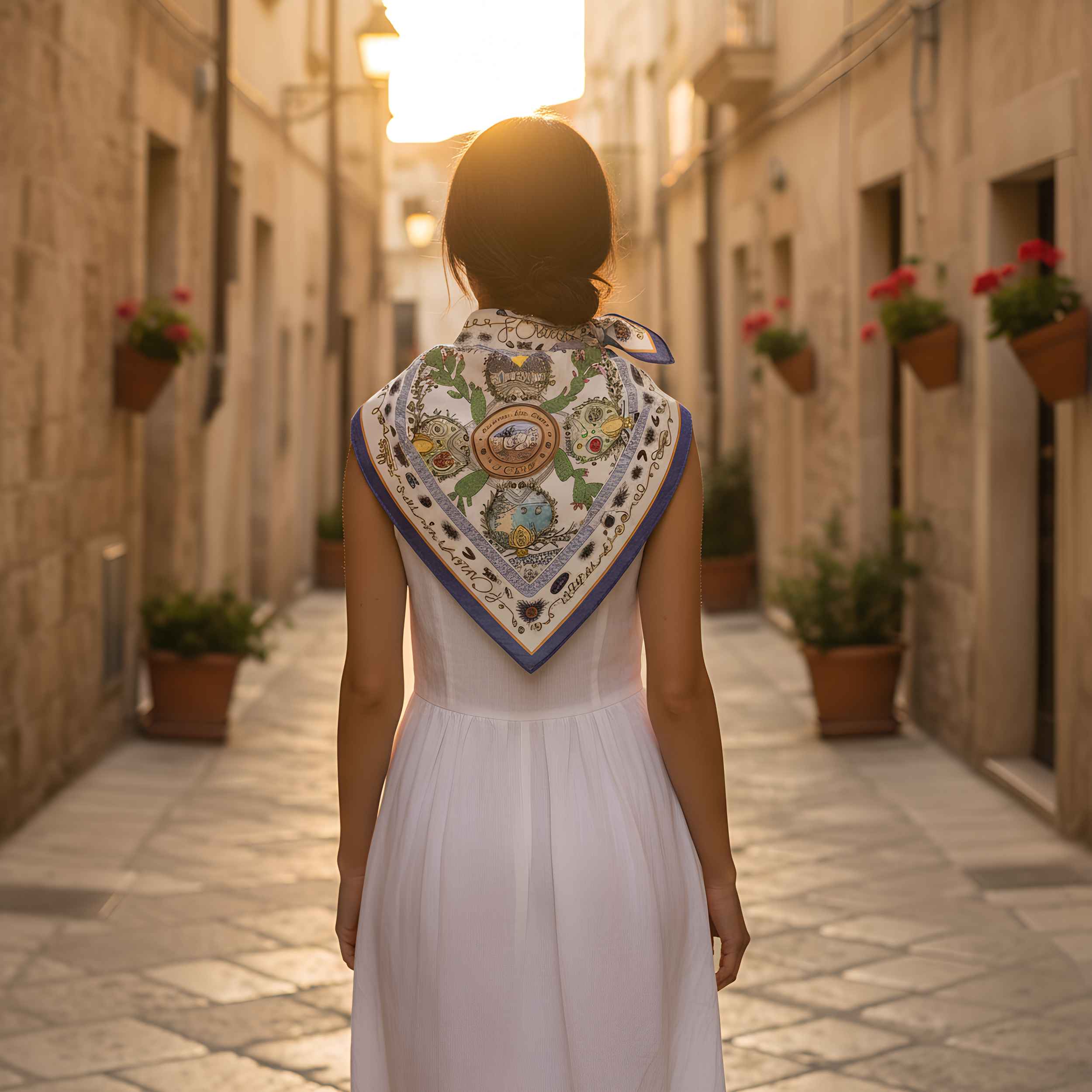 Lindman New York custom made silk scarf for J.Crew