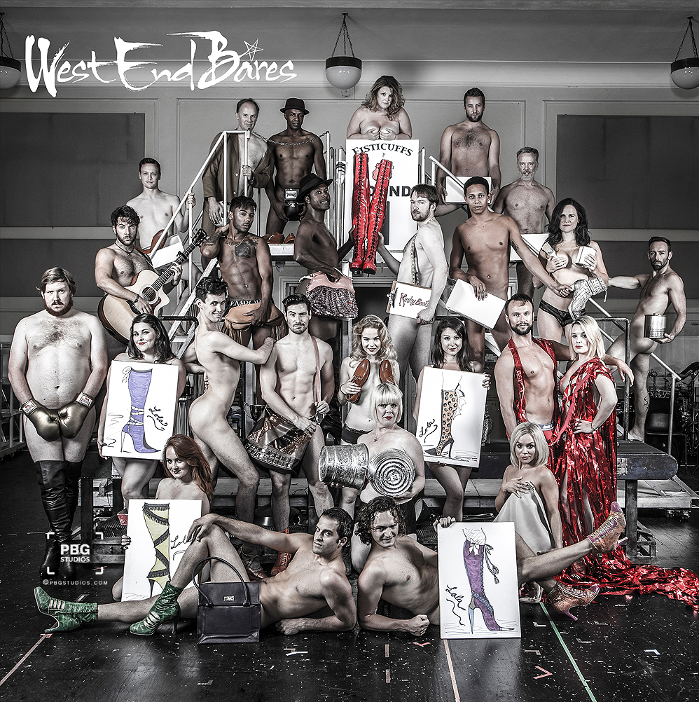 Matt Henry, Killian Donnelly & the original cast of Kinky Boots photographed for the WEB calendar 2016