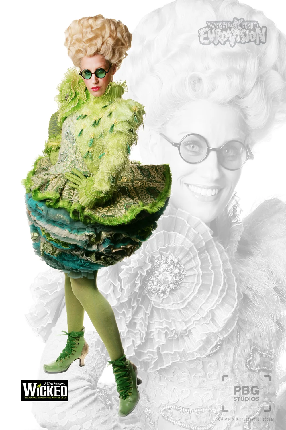 Wicked photographed at The Apollo Theatre for West End Eurovision (Theatre MAD)