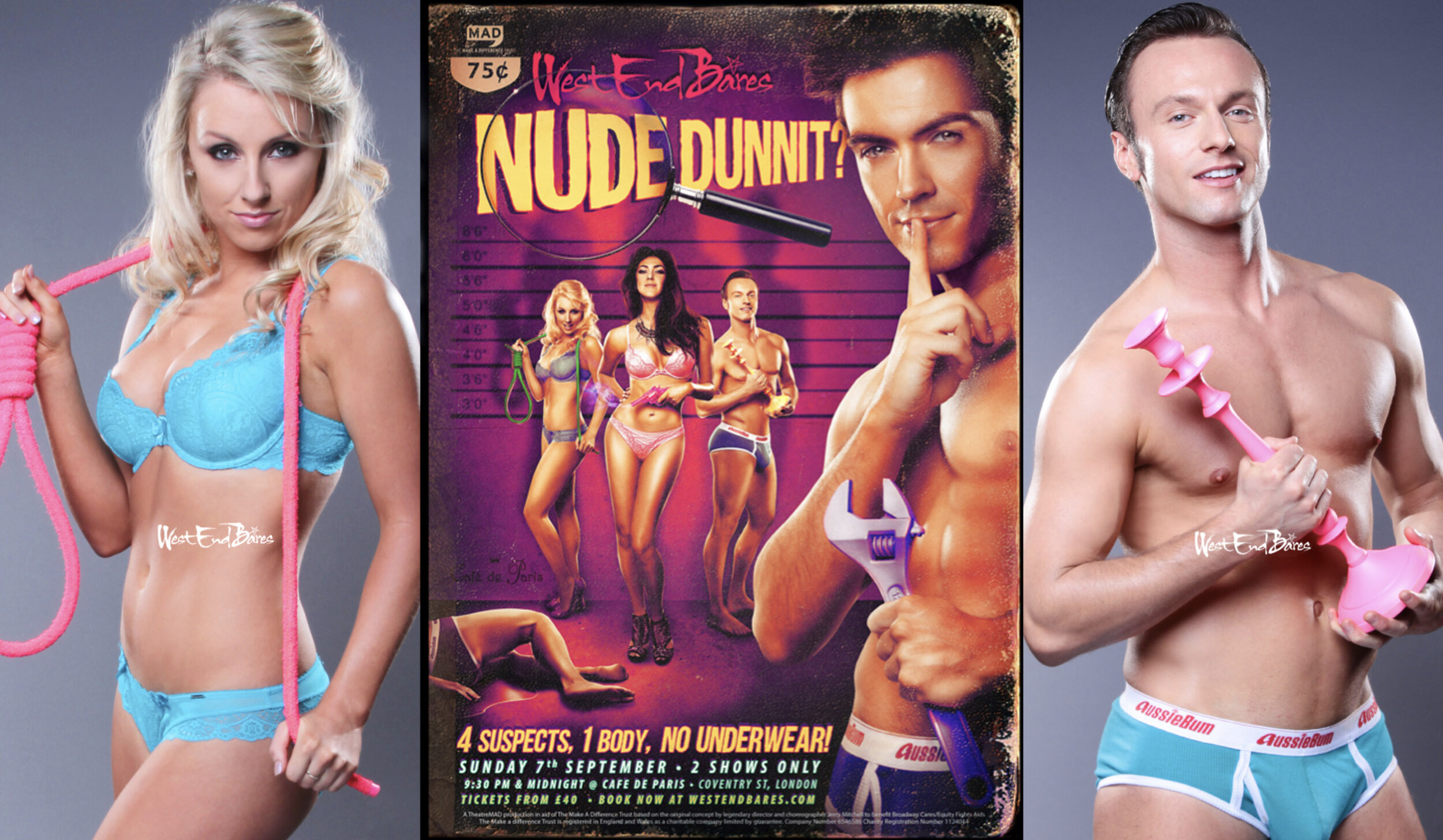 West End Bares show promo - Nude Dunnit?. shot at the Cafe de Paris