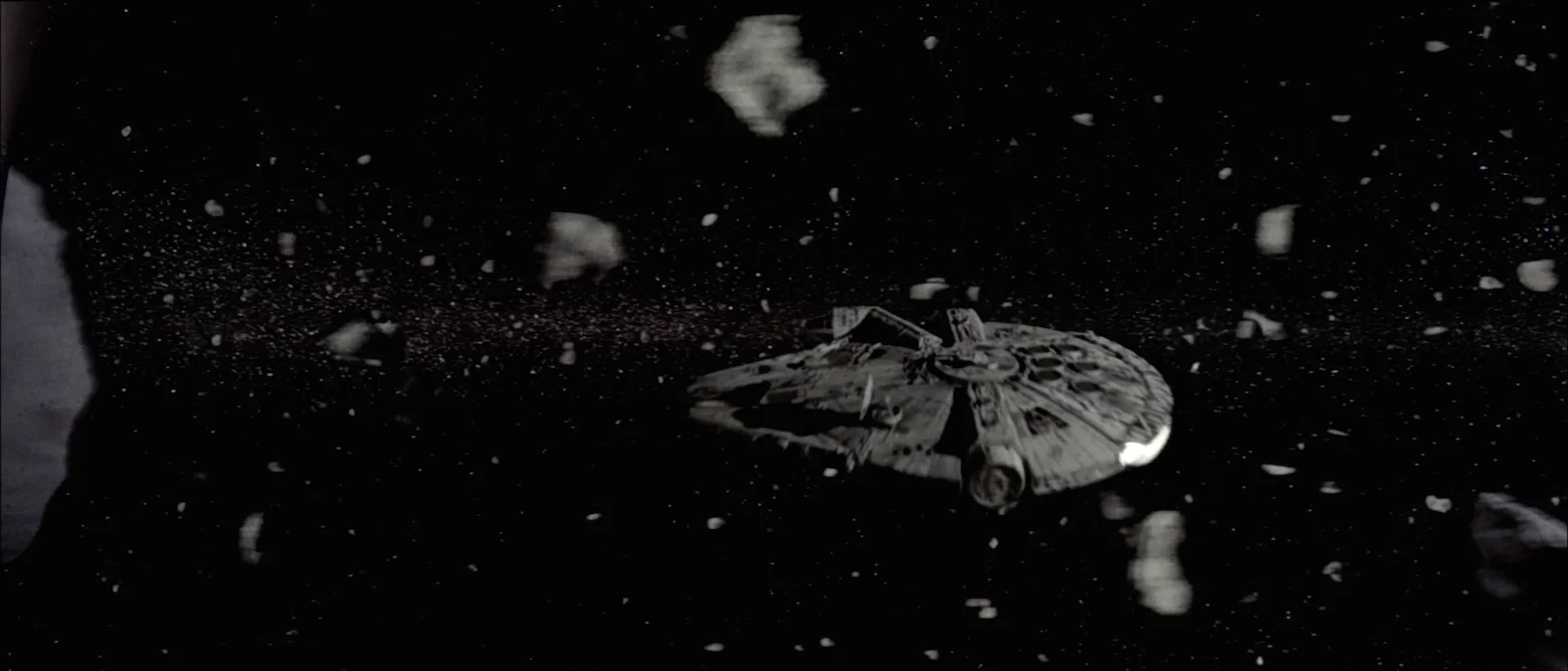 The Millennium Falcon and the asteroid field