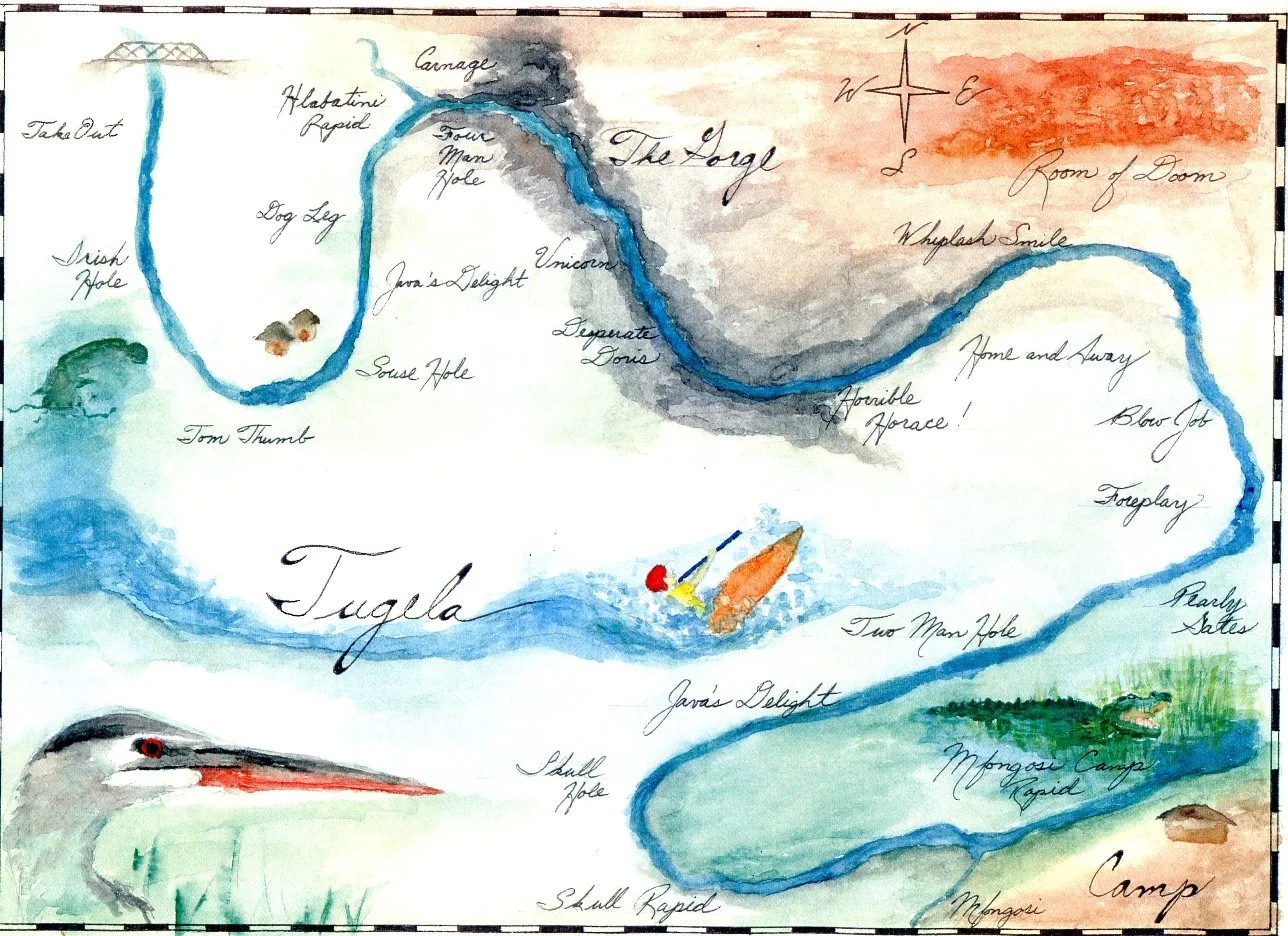 Map of the Tugela River by Joseph Bump