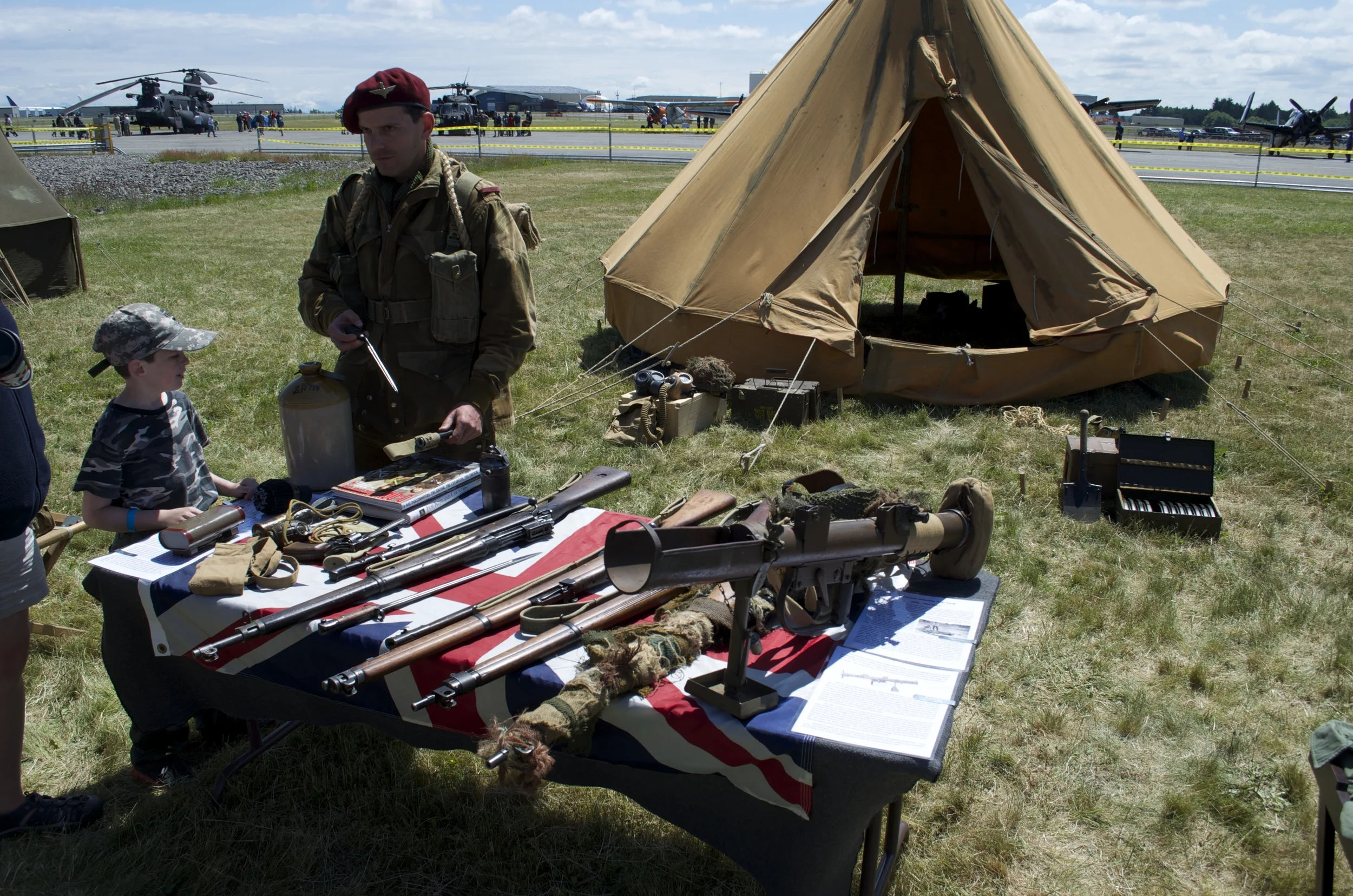 "And this one, lad, was the preferred bayonet for charging the Nazi lines"
