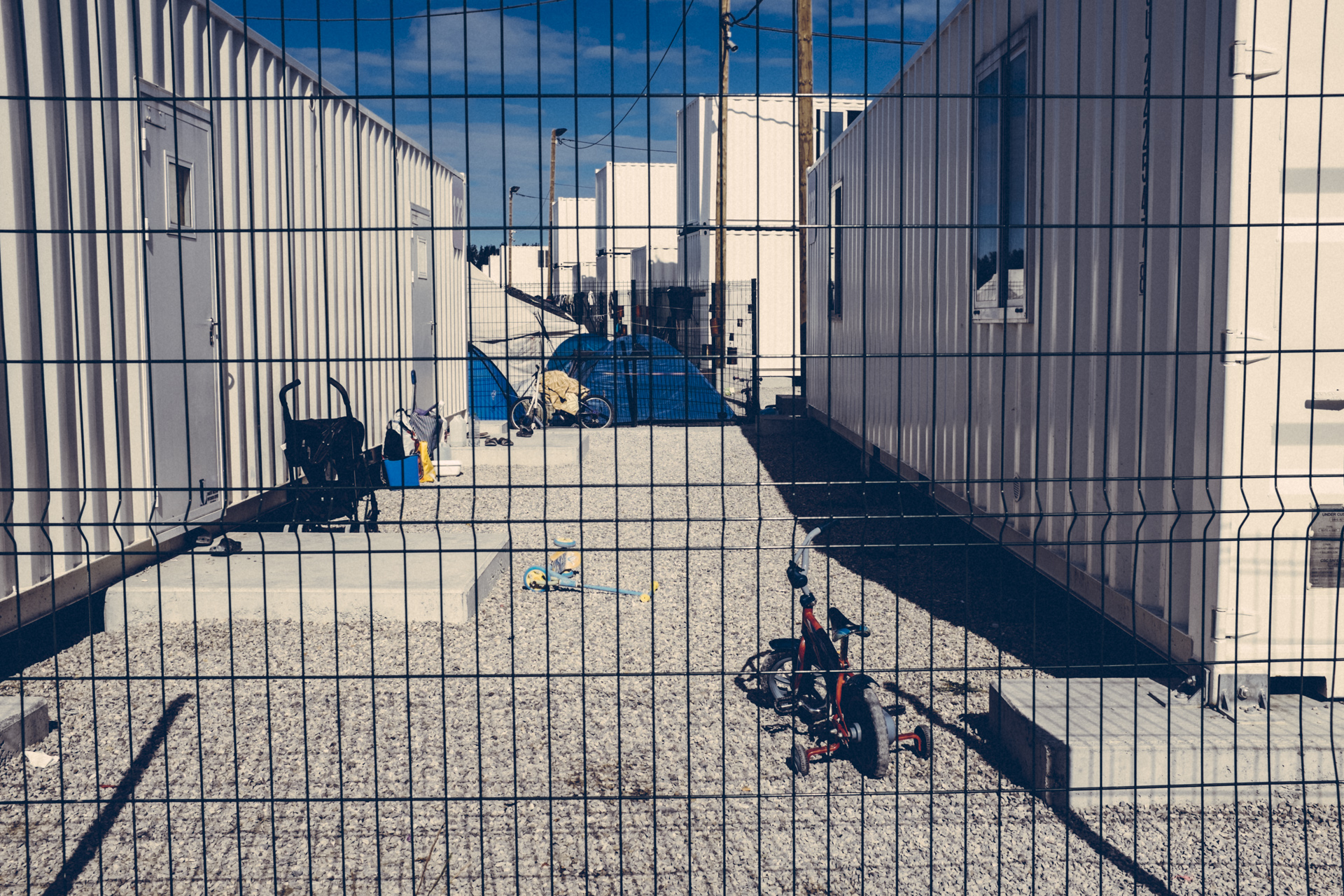 Government provided containers in the Jungle where Aimal Khan also lived. Calais, France. 2016.