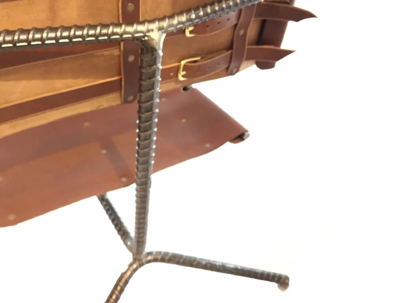 Leather and Steel Chair No 3 By Chris Cole - Detail 001