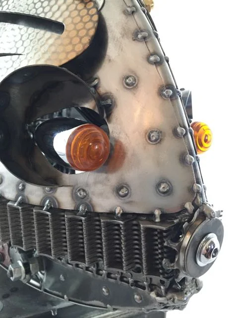 Rita Kinetic Sculpture by Chris Cole motorcycle lights detail 007