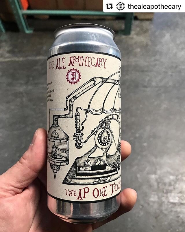 I&rsquo;m not sure what I enjoy more: working with @thealeapothecary (they asked me to create any art for these cans that I wanted to), watching the machinery, the couple with the mobile canning co, or the beer... it&rsquo;s all so good!
#Repost
・・・
