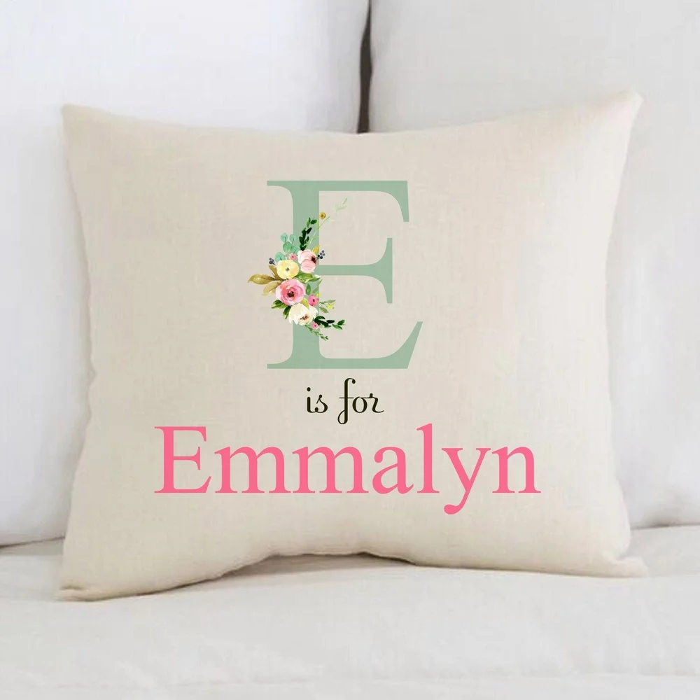 Unique Baby Gift Birth Announcement Personalized Baby Pillow Nursery Pillow Flower Floral Name And Initial Bellingham Baby Company Unique Baby Gift Birth Announcement Personalized Baby Pillow Nursery Pillow Flower Floral Name And Initial Bellingham Baby Company