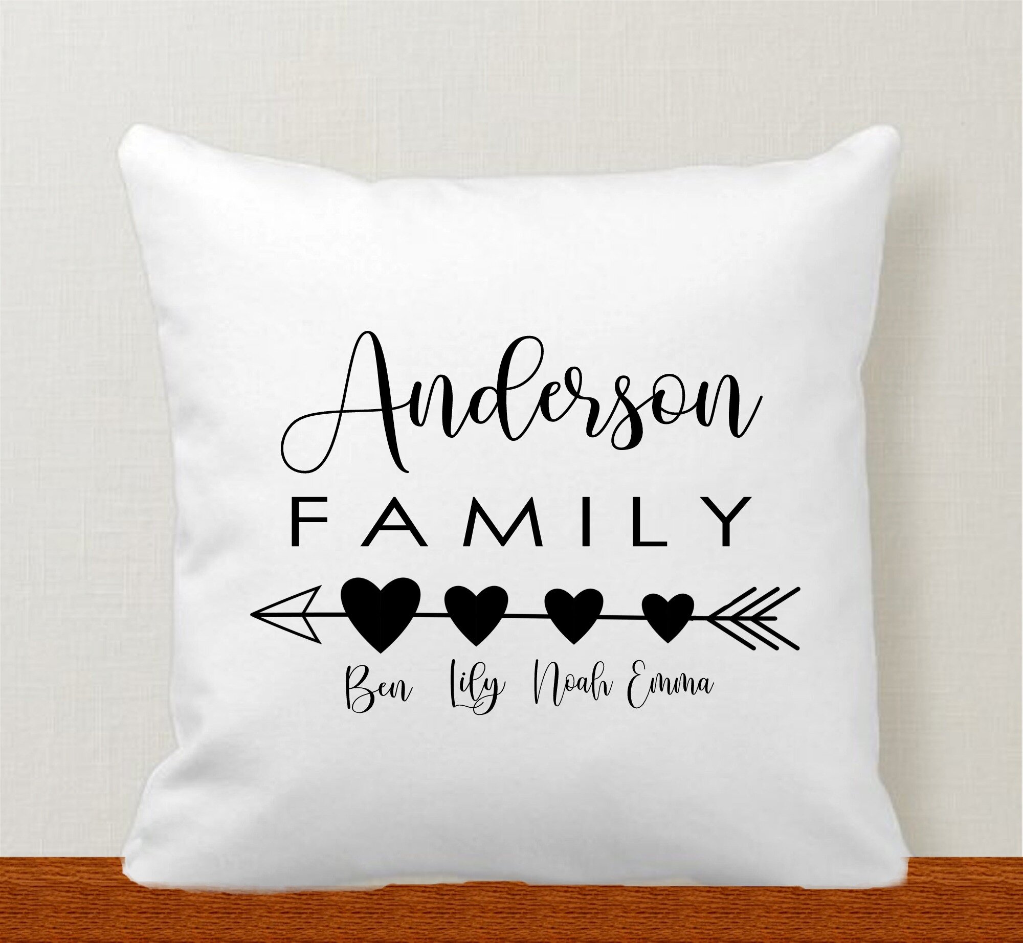 personalized family pillow
