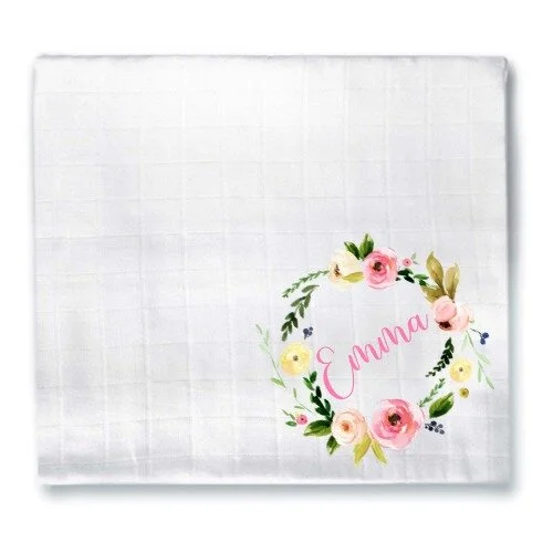 personalized muslin swaddle