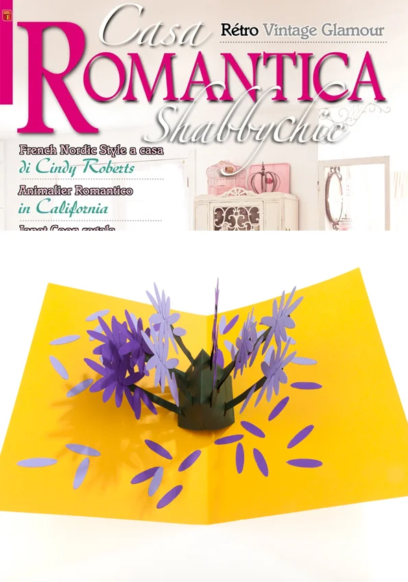 Casa Romantica Shabby Chic 2013 (Italian magazine) - pop-up lavender card