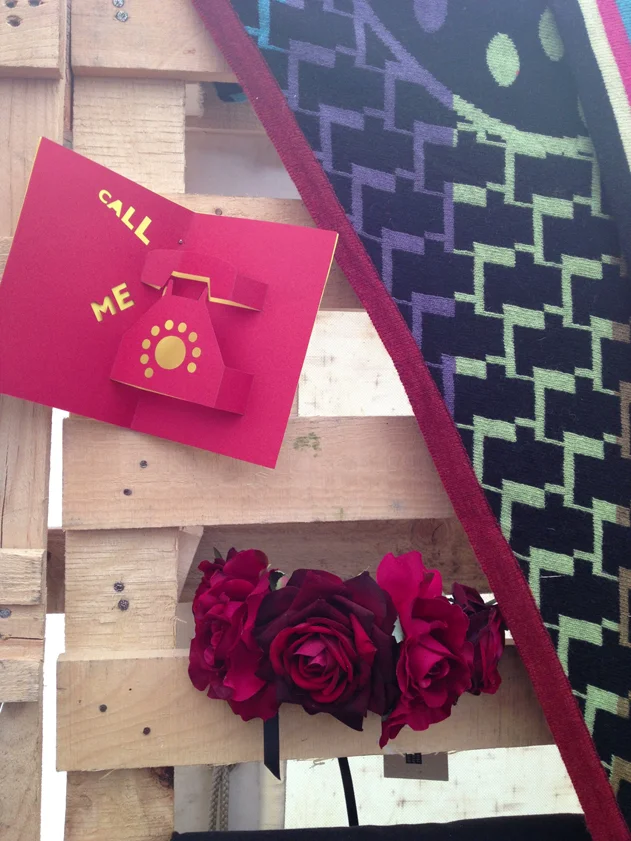 Bespoke pop-up cards for VIP area Lovebox Festival 2013