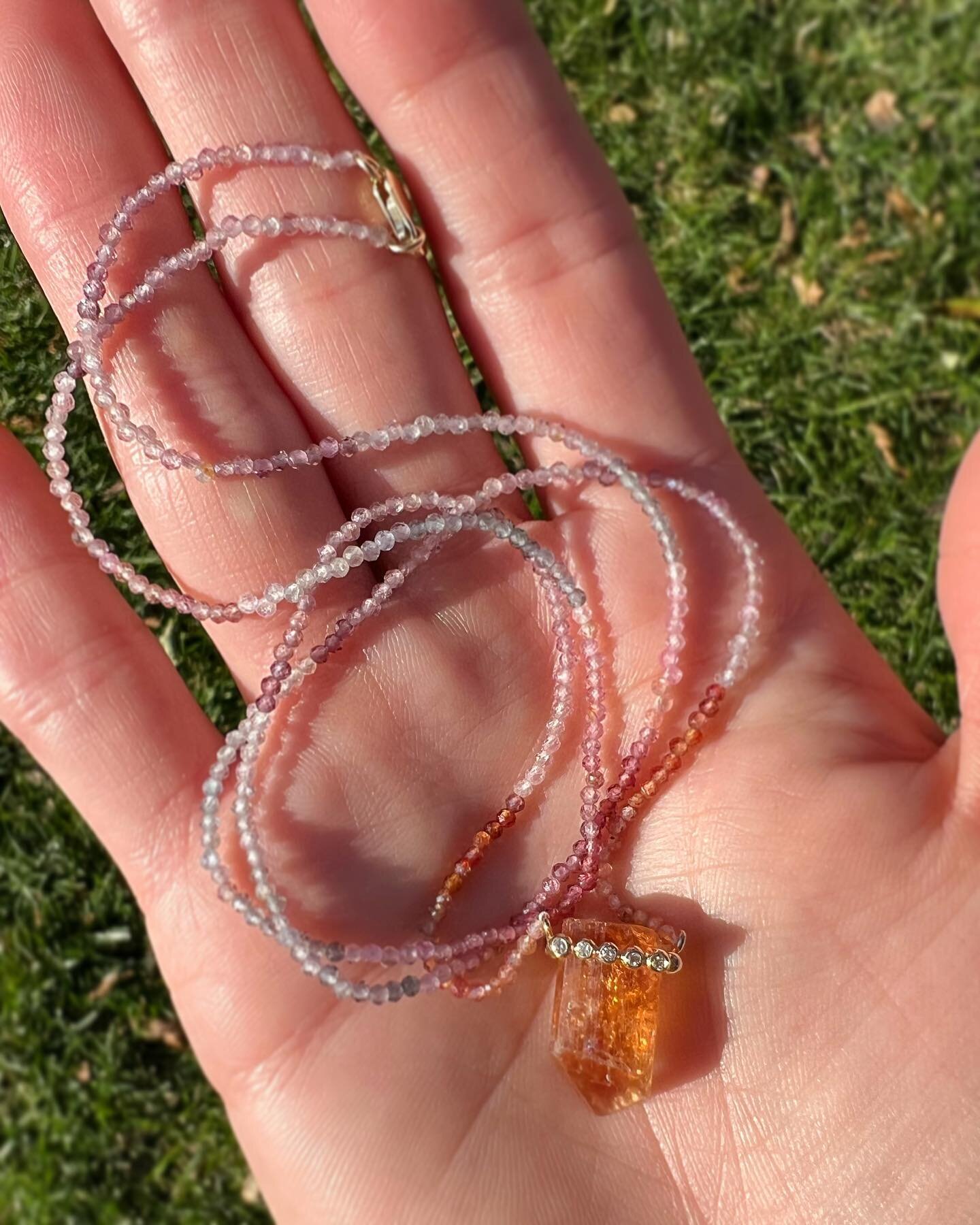 Love this Imperial Topaz and Spinel combo! 🧡