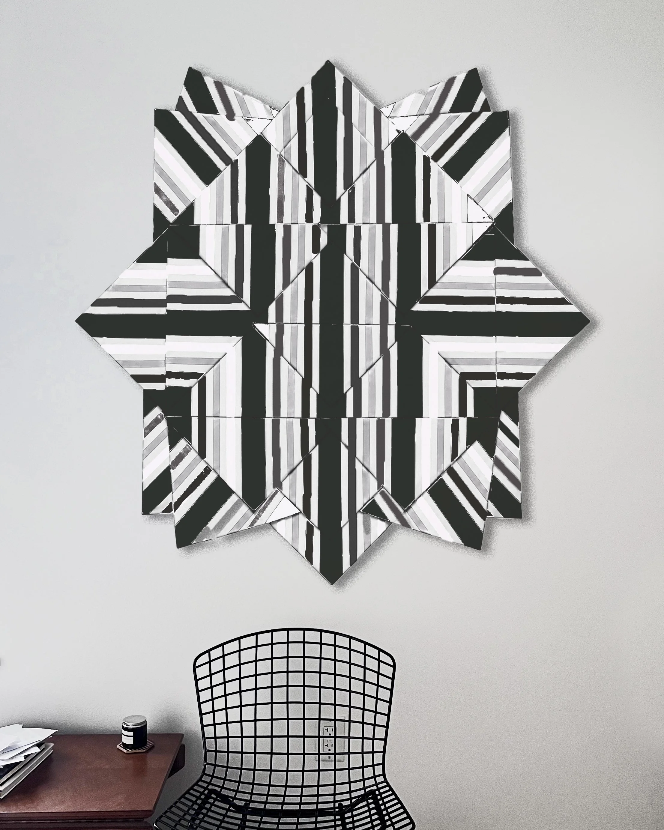  2026 1/2”x42”x42” Folded acrylic paint.  