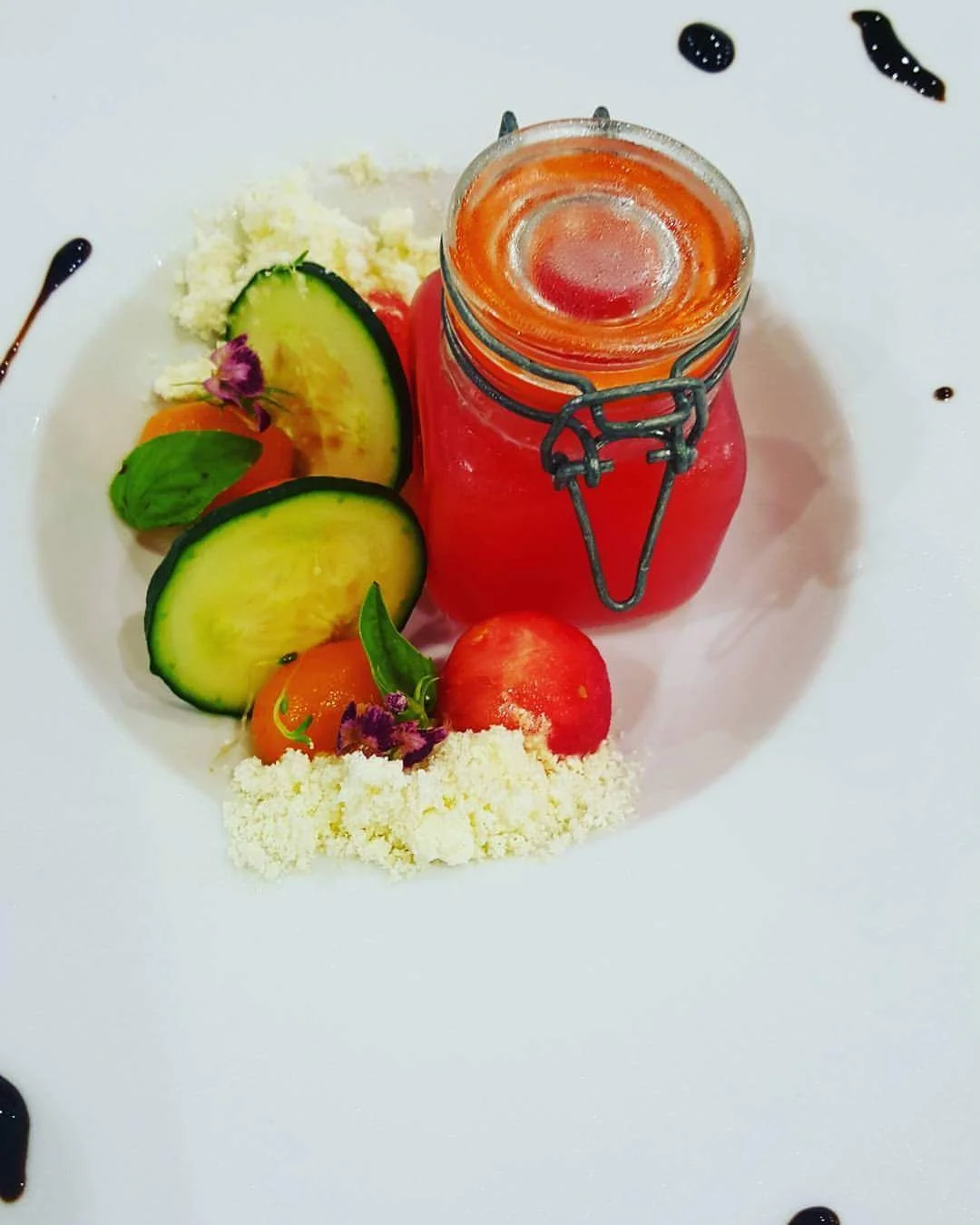 My version of a Bloody Mary as an amazing chilled soup. 