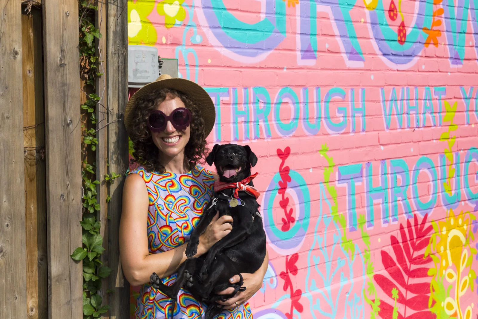 @bkez and Chloe the mural dog.
