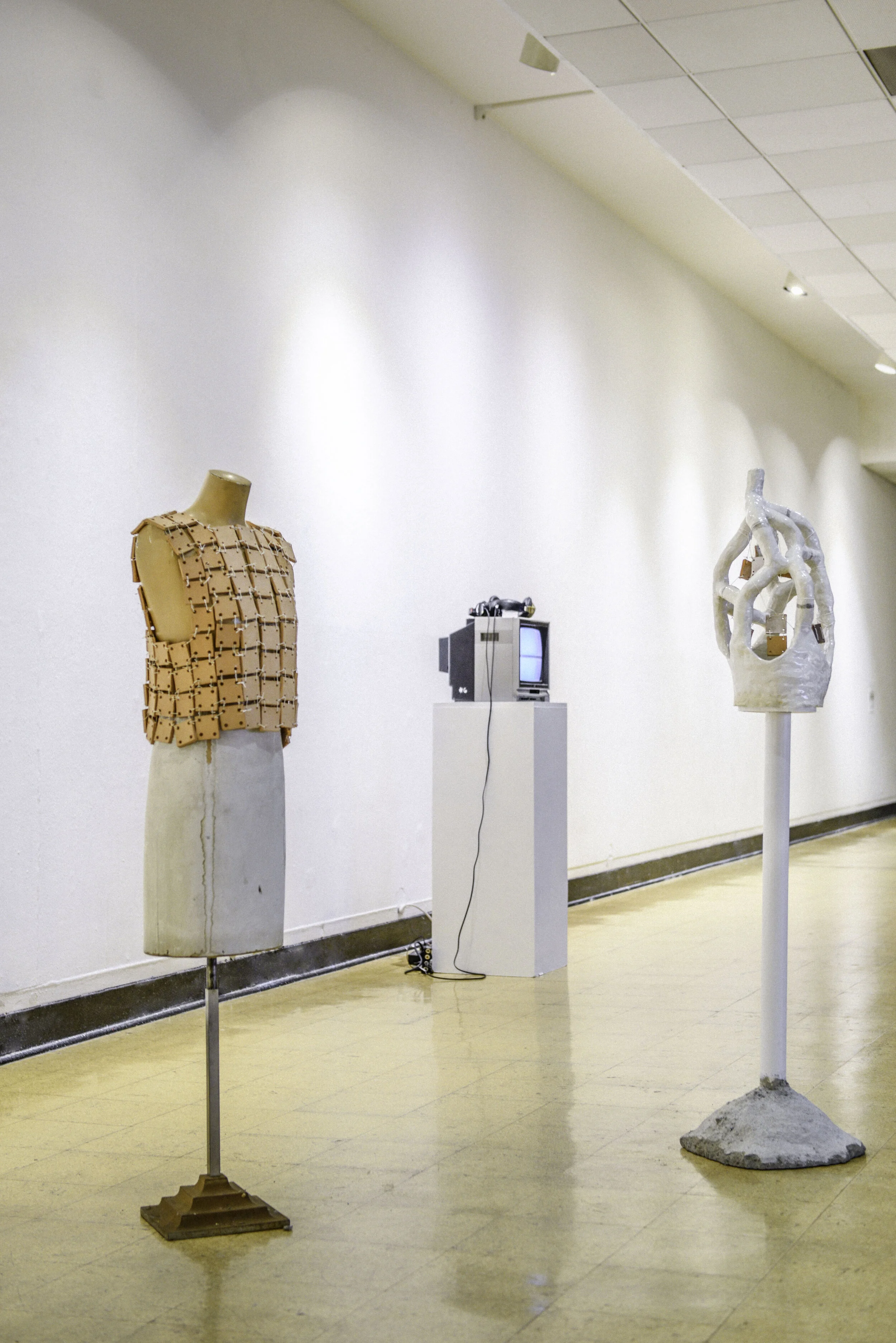 self armature (installation view), 2019.