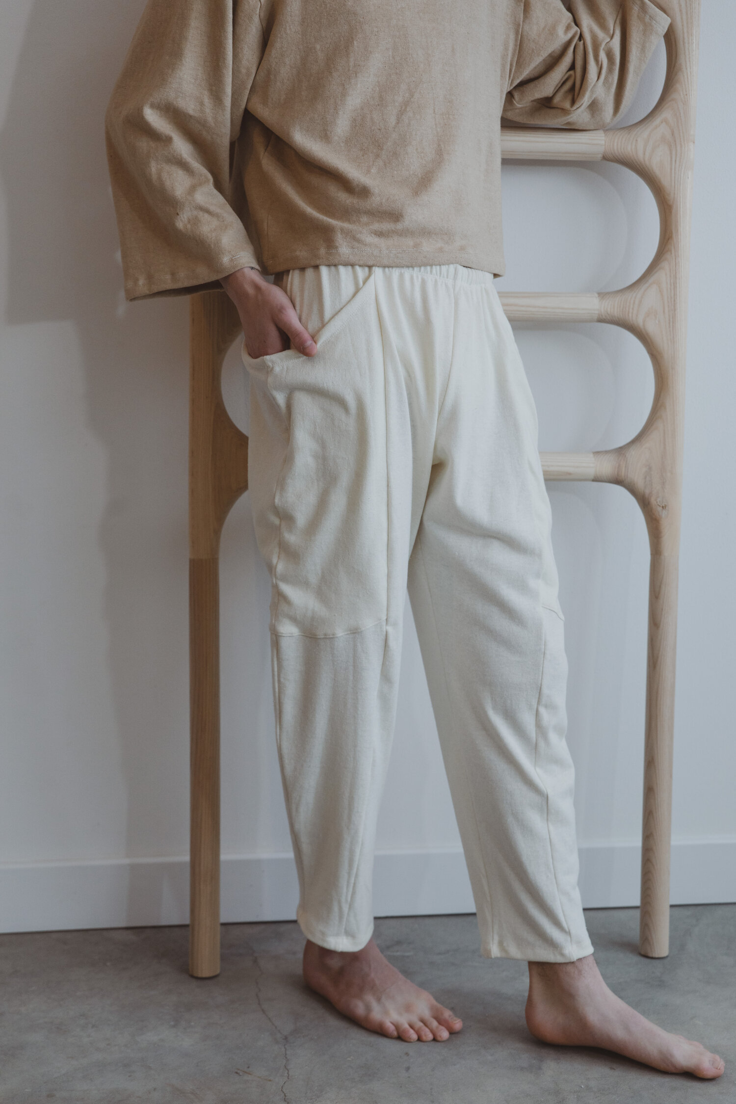 Hemp Lounge Pant - Natural — Organic Clothing Made in Detroit, USA