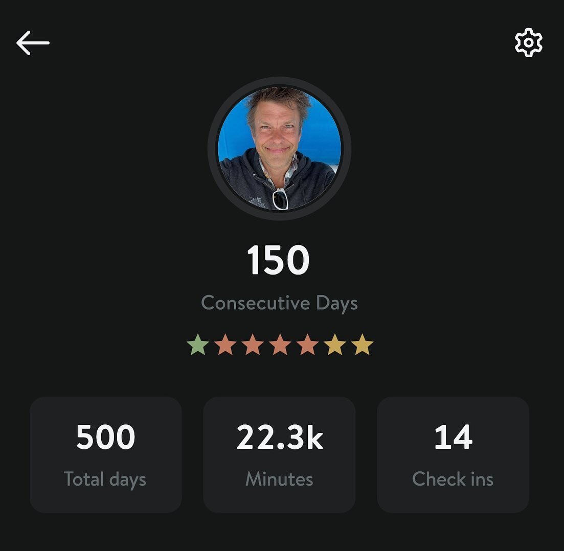 Milestone day on Insight timer app. Not mentioning for kudos (that&rsquo;d kinda defeat the purpose) but more as encouragement because I&rsquo;ve always found tremendous value in daily meditation - and it does become &ldquo;automatic&rdquo; after a f