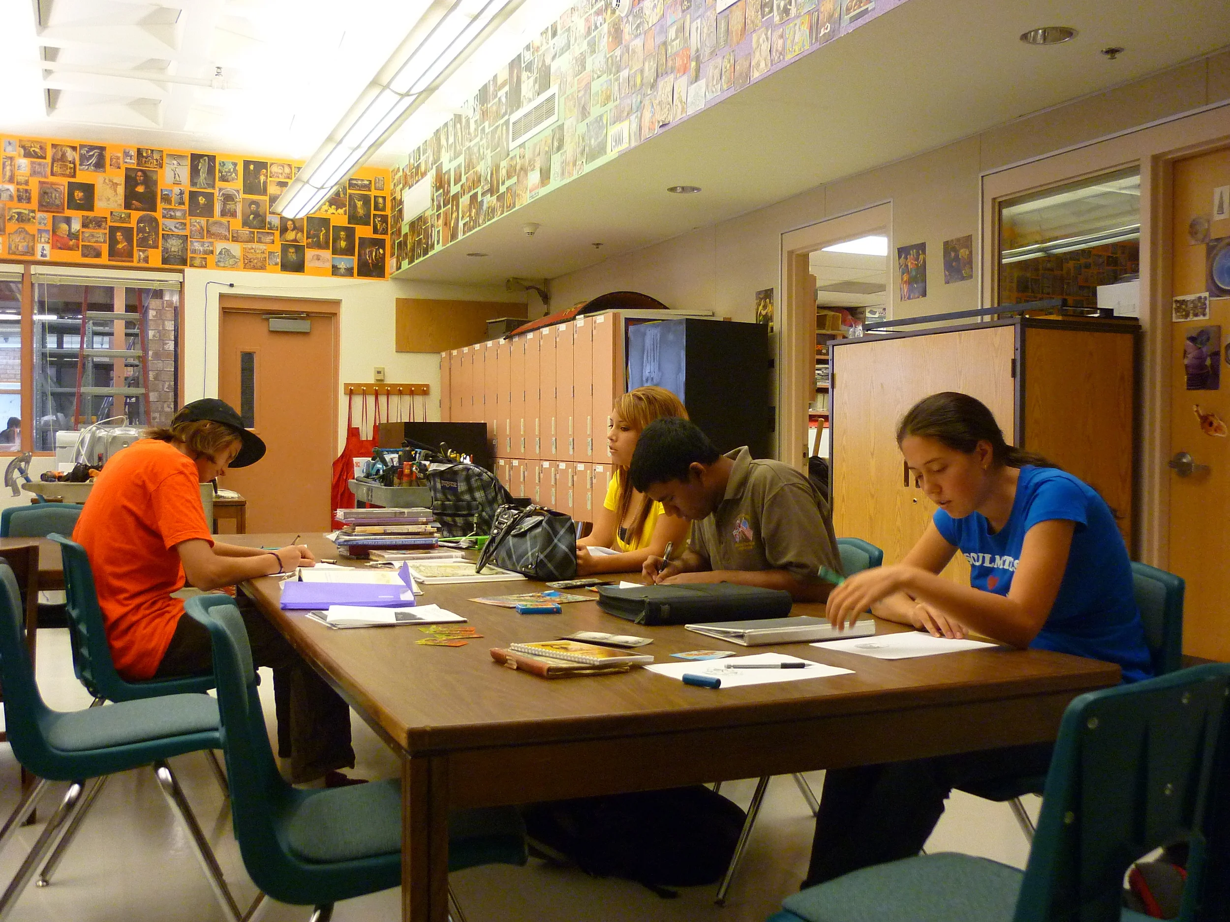 Students conducting research in "What Would Marcos See?" workshop